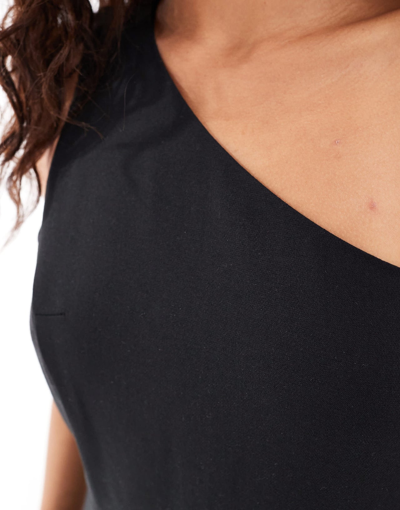 French Connection structured one shoulder dress in black