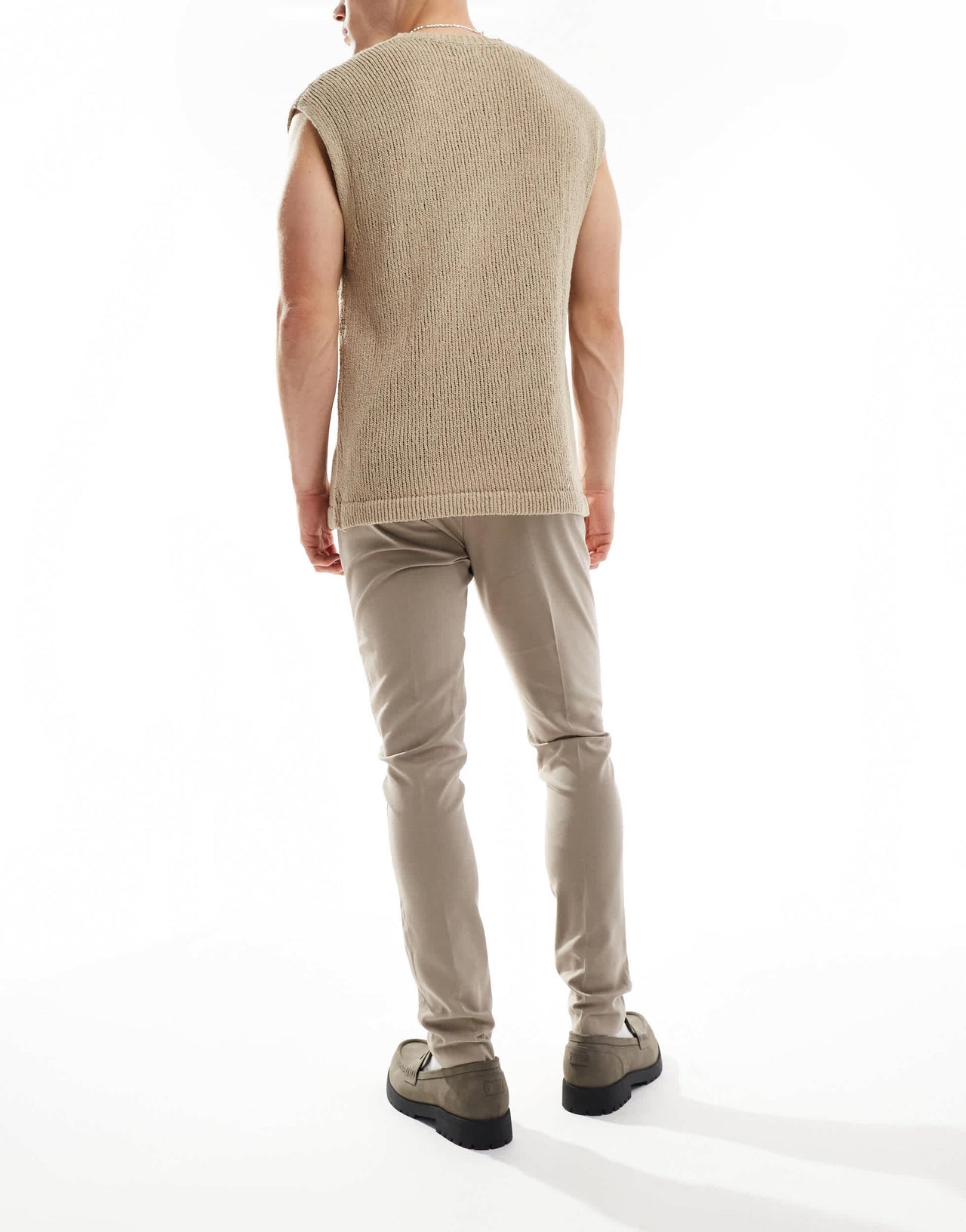 ASOS DESIGN smart new slim fit trousers in stone