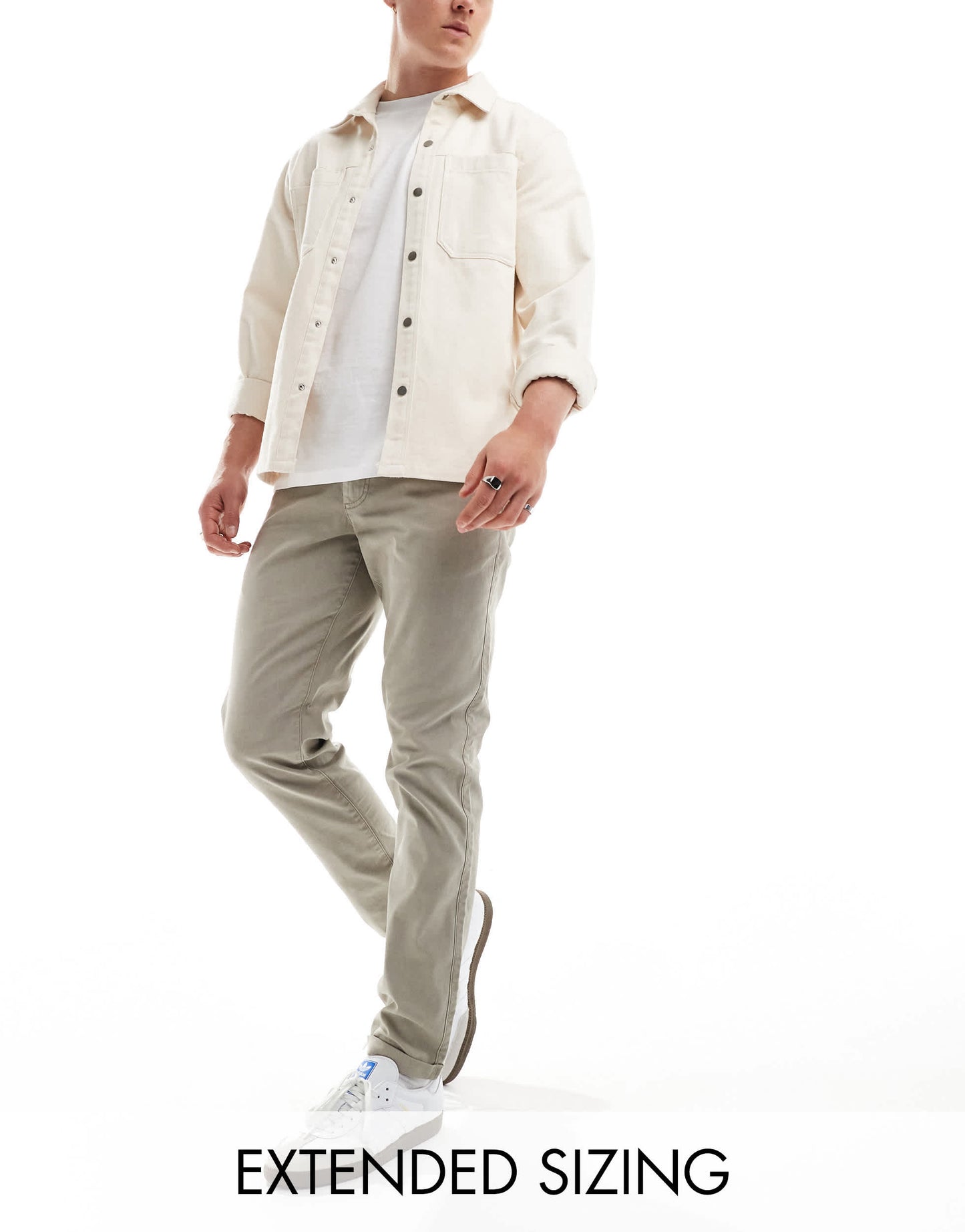 ASOS DESIGN slim washed chino in dark sage green