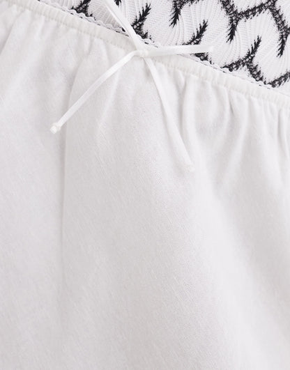 COLLUSION beach woven maxi skirt with bow in white - WHITE