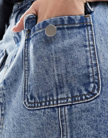 Bailey Rose micro denim mini skirt with Y2K detail