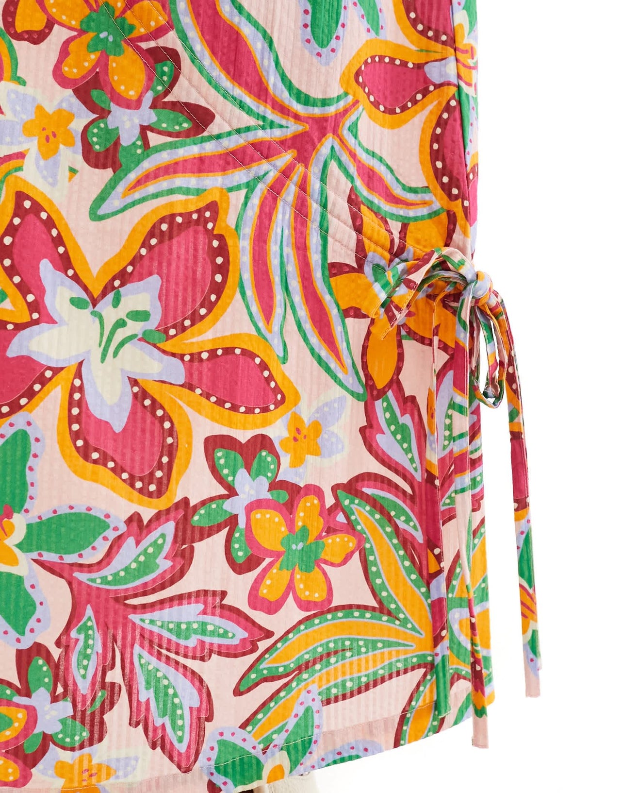 Native Youth draw cord floral print midaxi skirt co-ord in multi