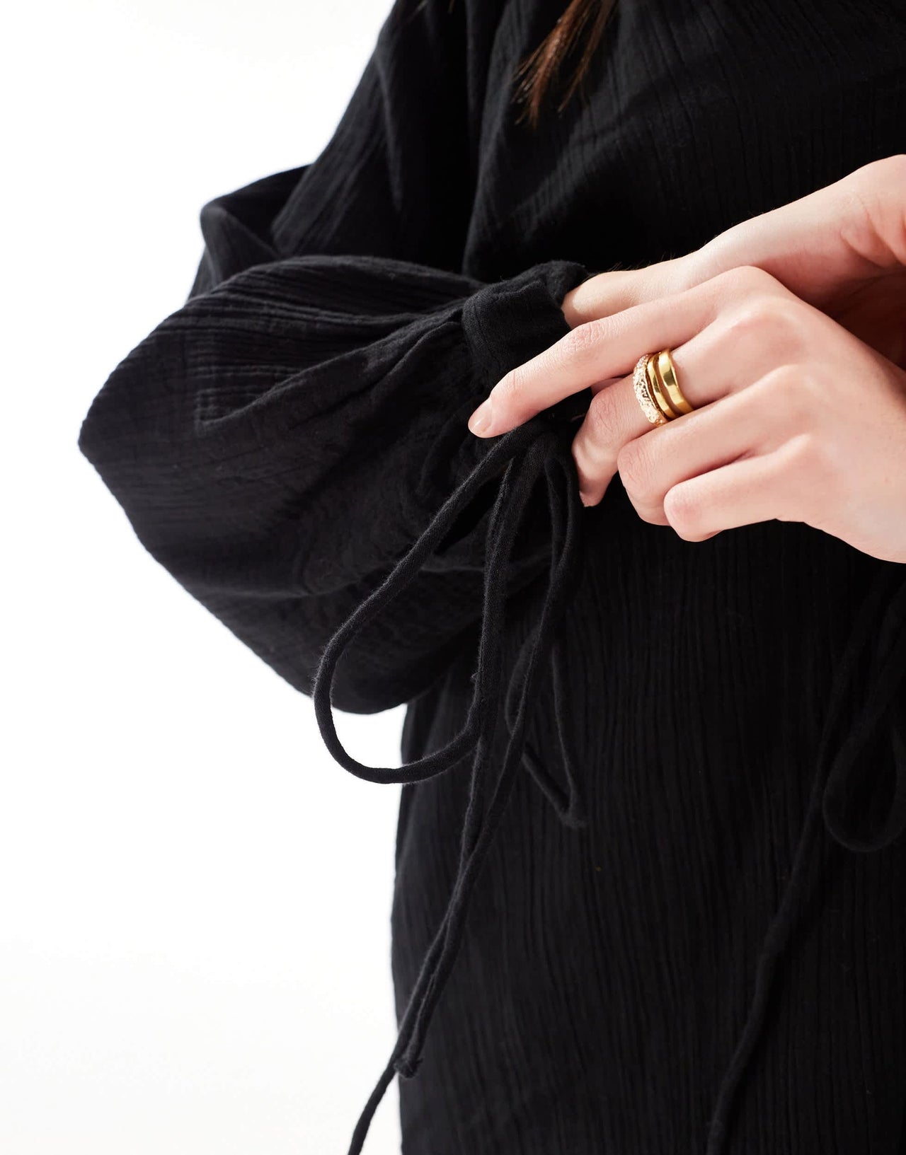 Esmee oversized beach summer dress in black