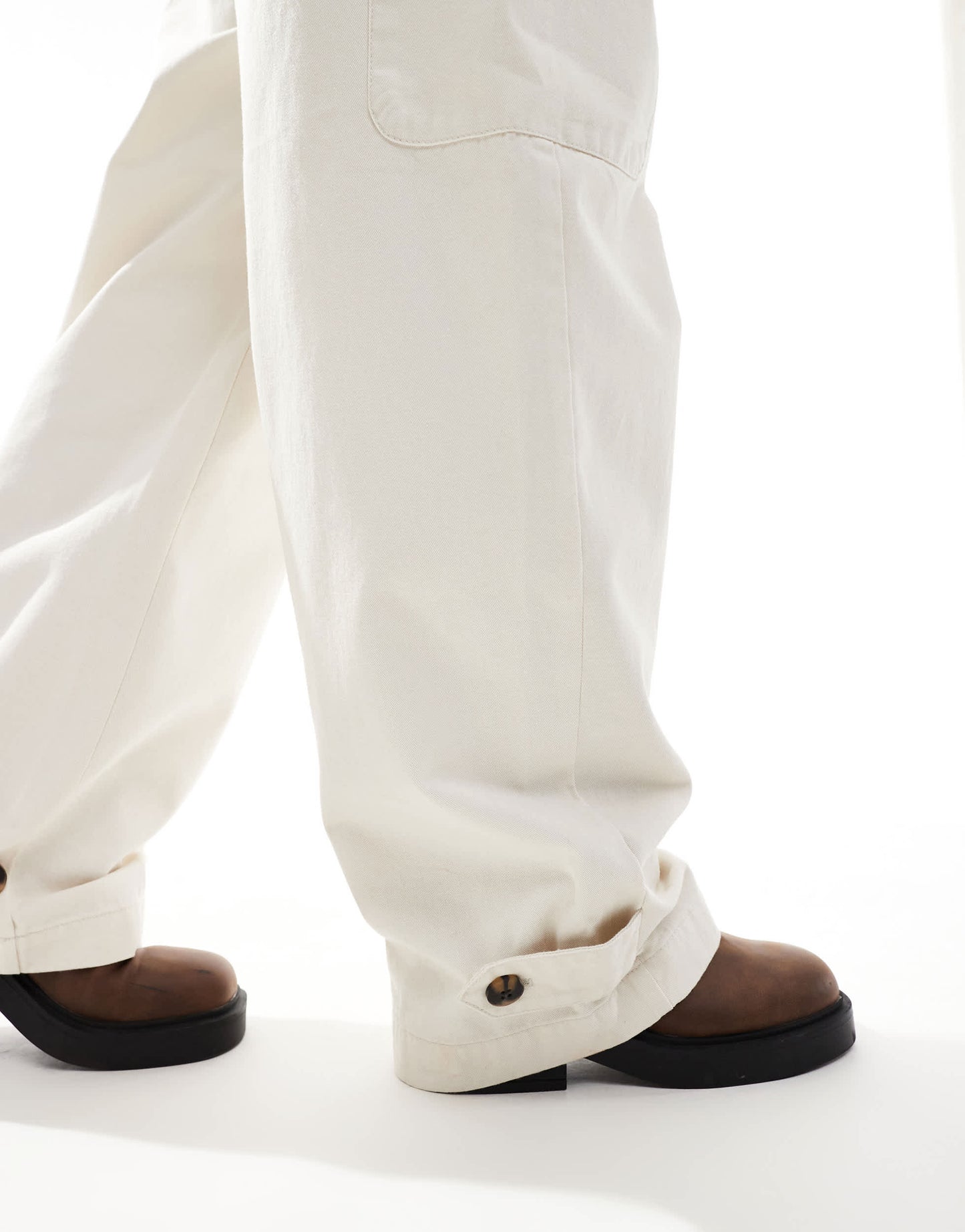 InWear Piri denim cargo trouse in cream