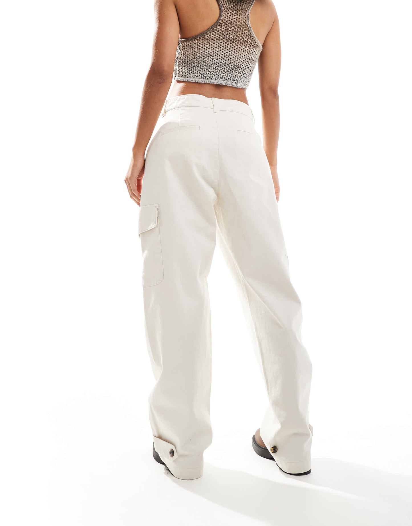 InWear Piri denim cargo trouse in cream