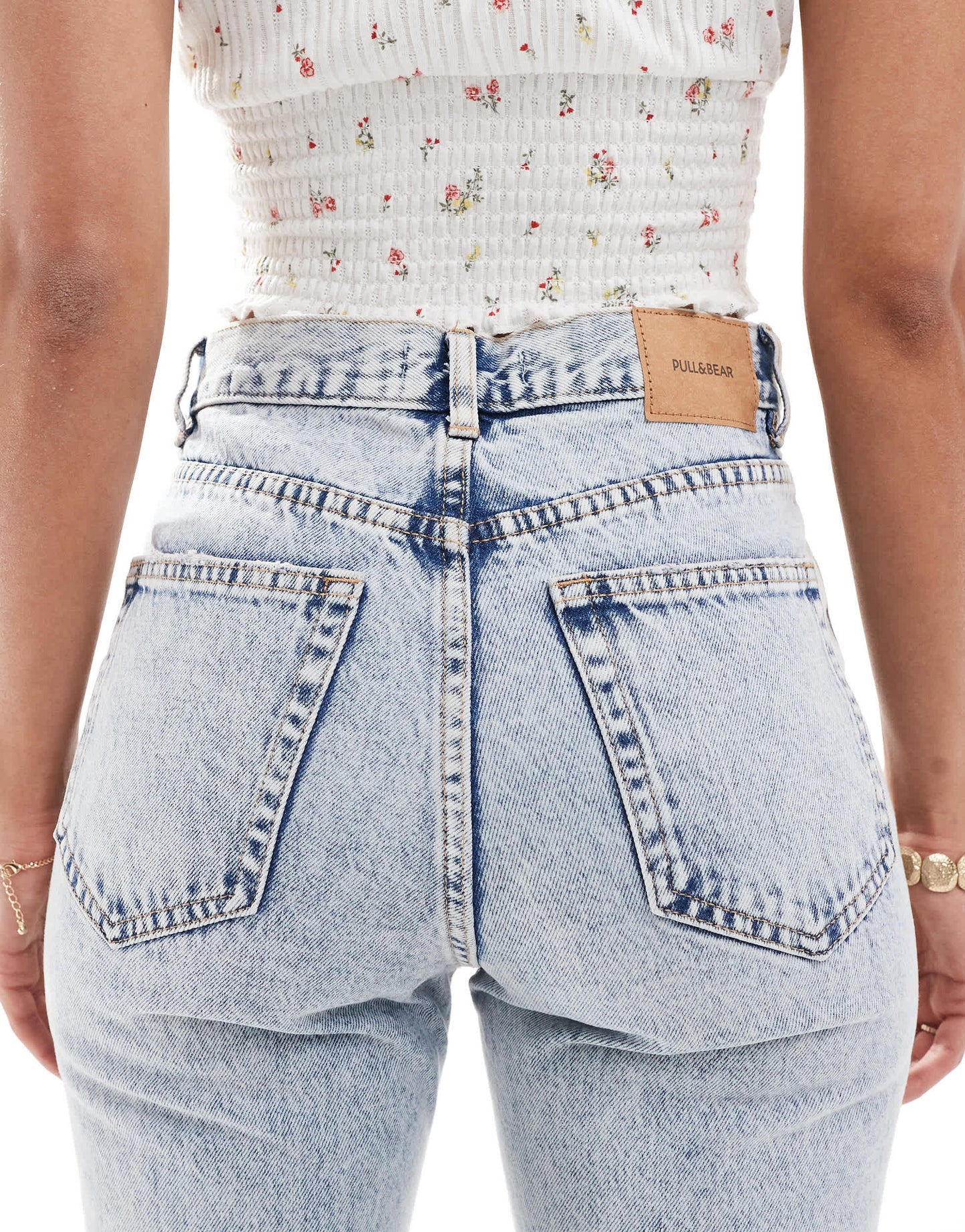 Pull&Bear high waisted mom jean in light blue