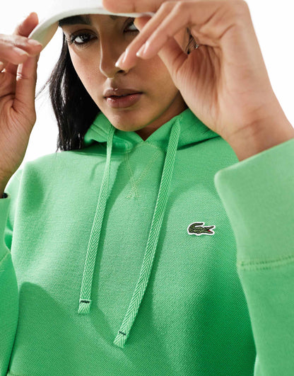Lacoste logo hoodie in bright green