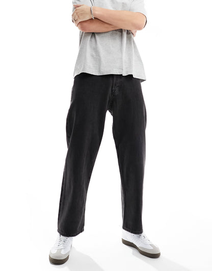 Jack & Jones Alex baggy jeans in black