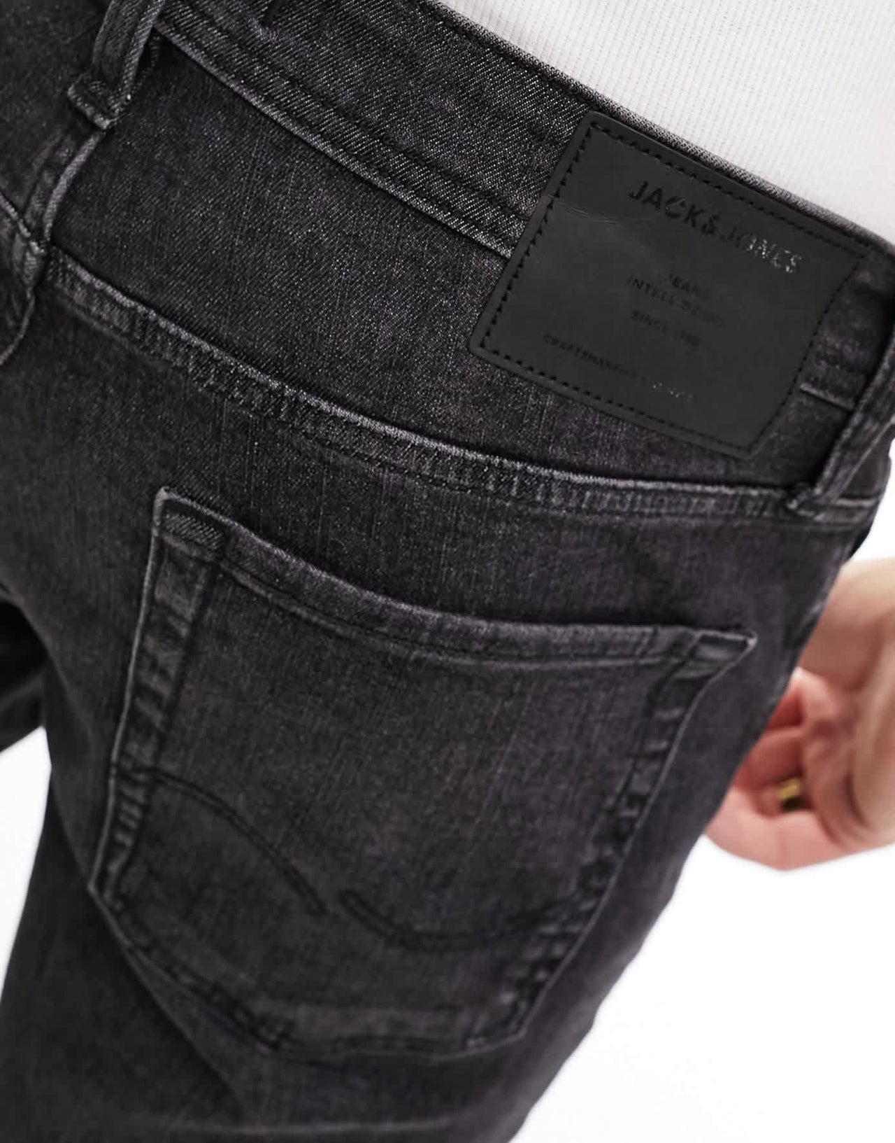 Jack & Jones Mike tapered jeans in washed black