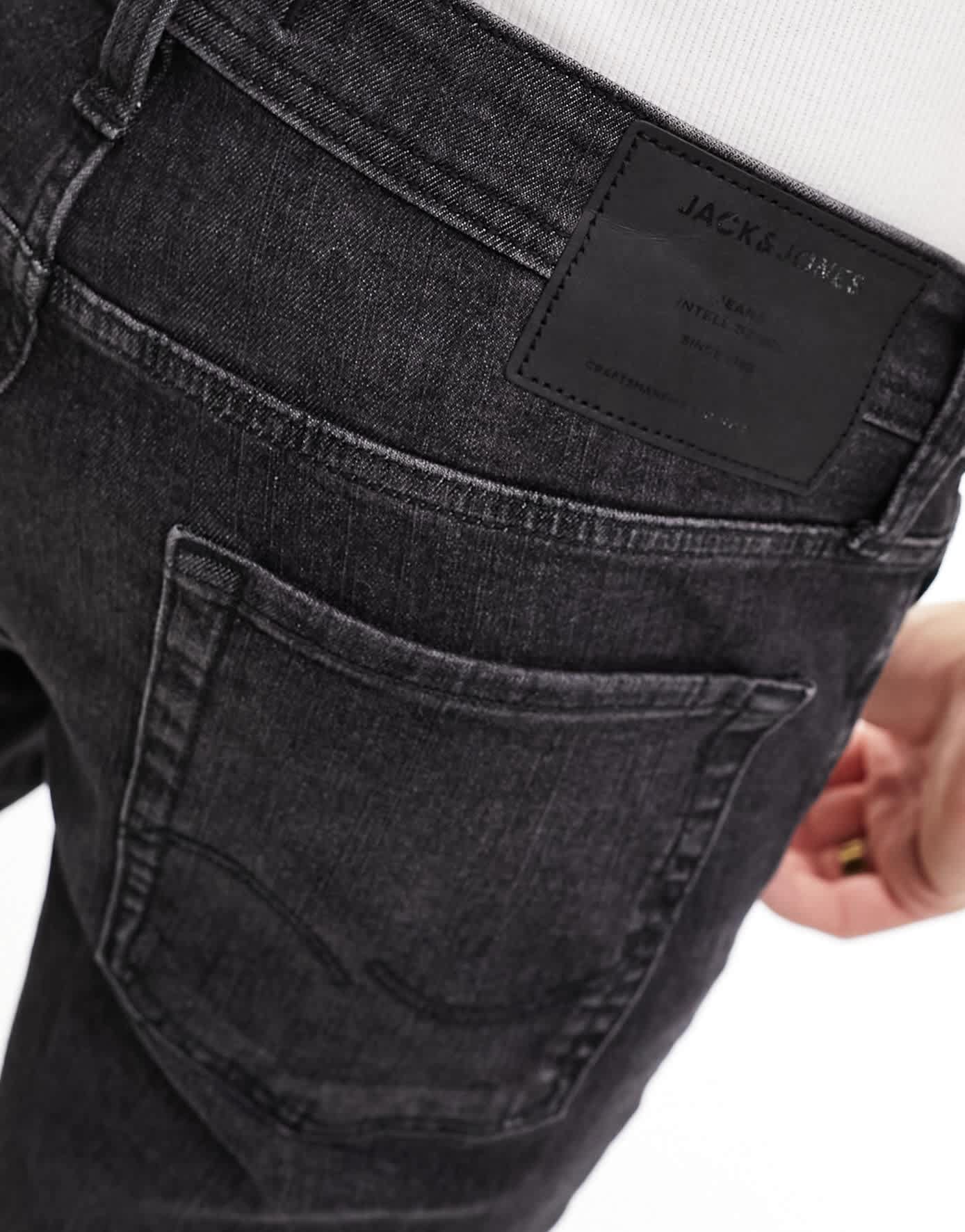 Jack & Jones Mike tapered jeans in washed black