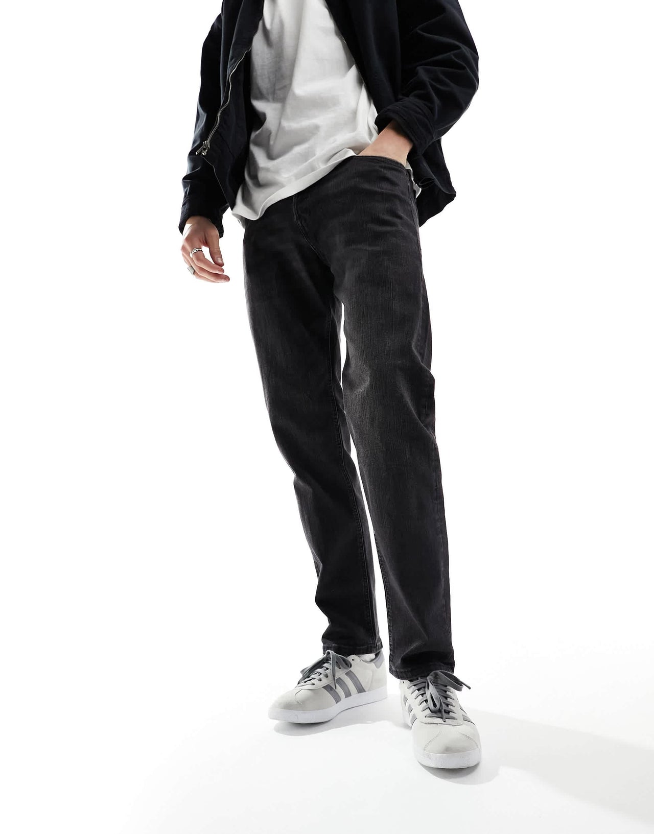 Jack & Jones Mike tapered jeans in washed black