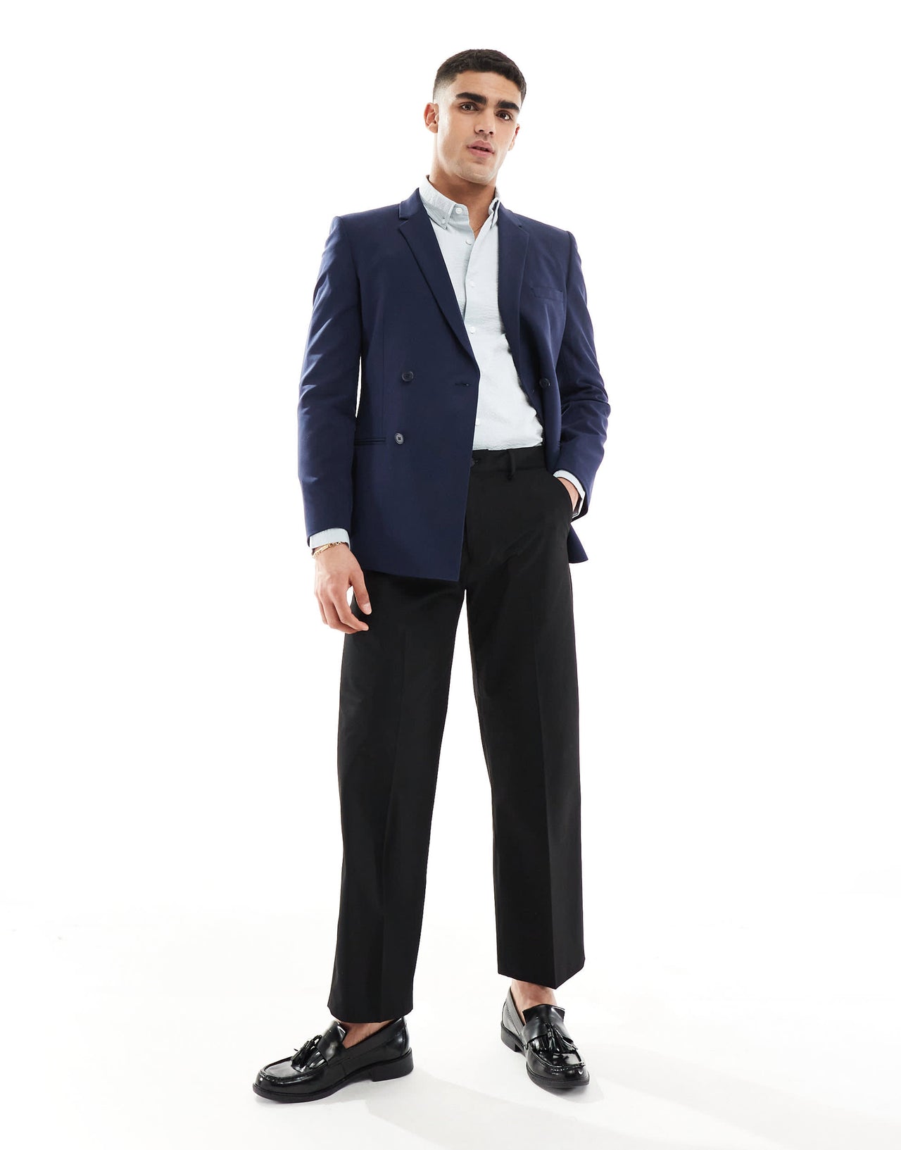 ASOS DESIGN regular seersucker shirt in sage green