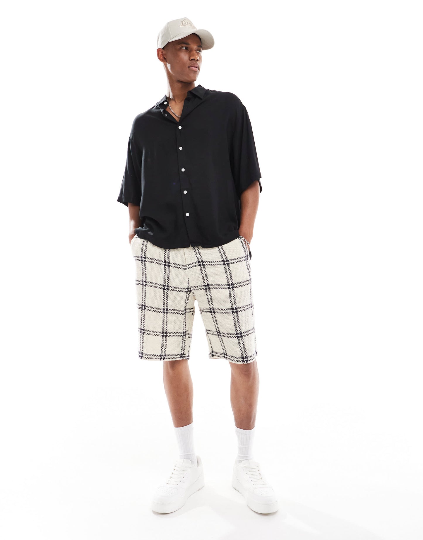 ASOS DESIGN oversized viscose shirt in black