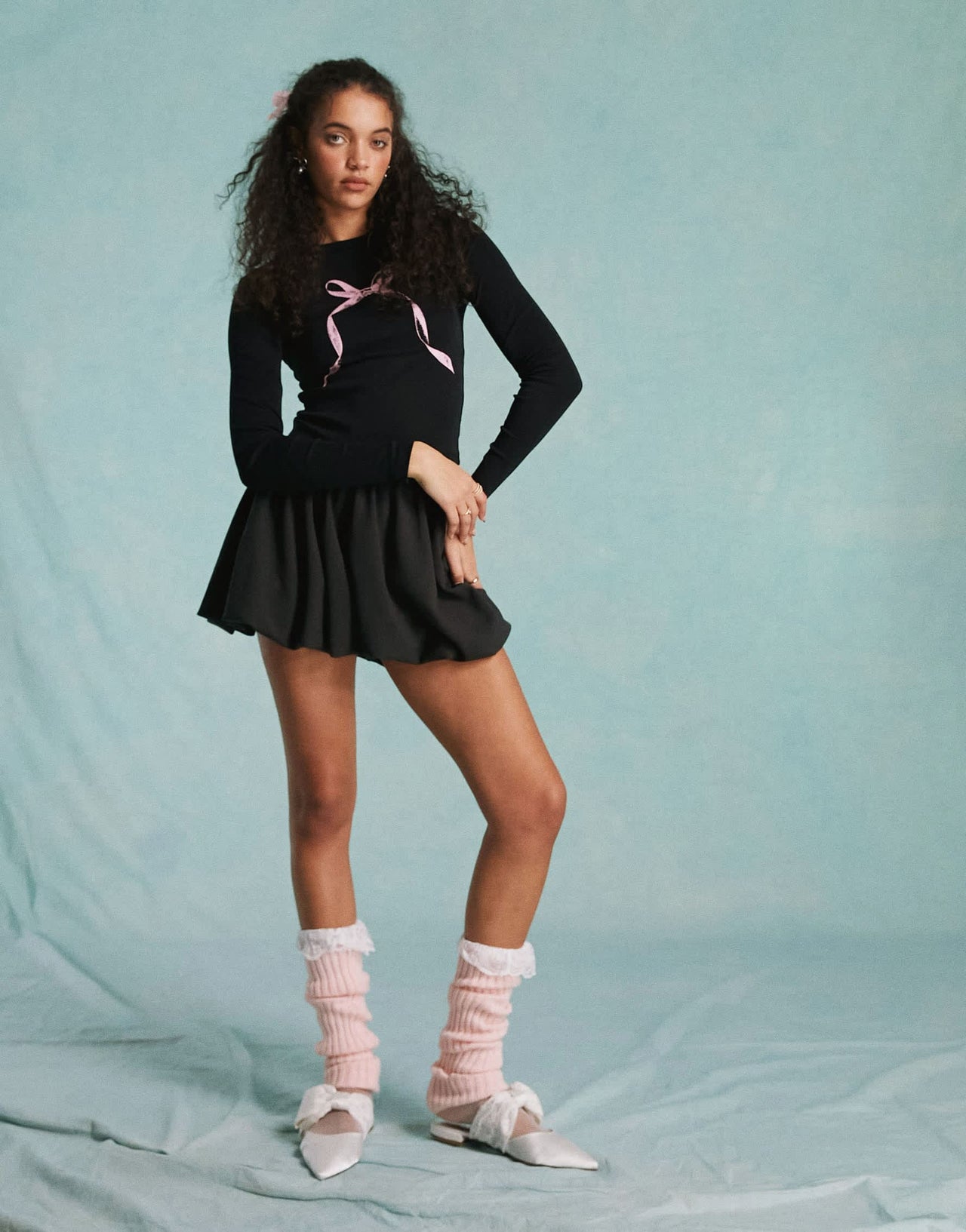 Miss Selfridge tailored puffball mini skirt in charcoal grey