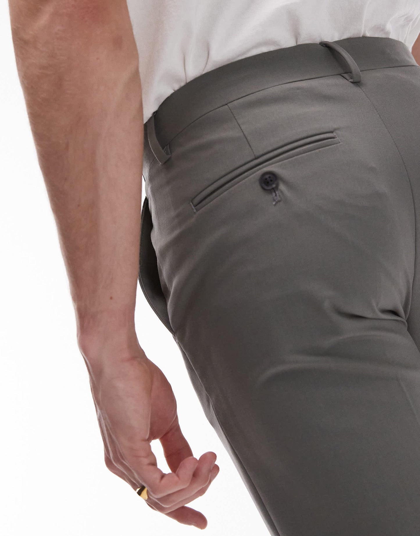Topman flare trouser in sage