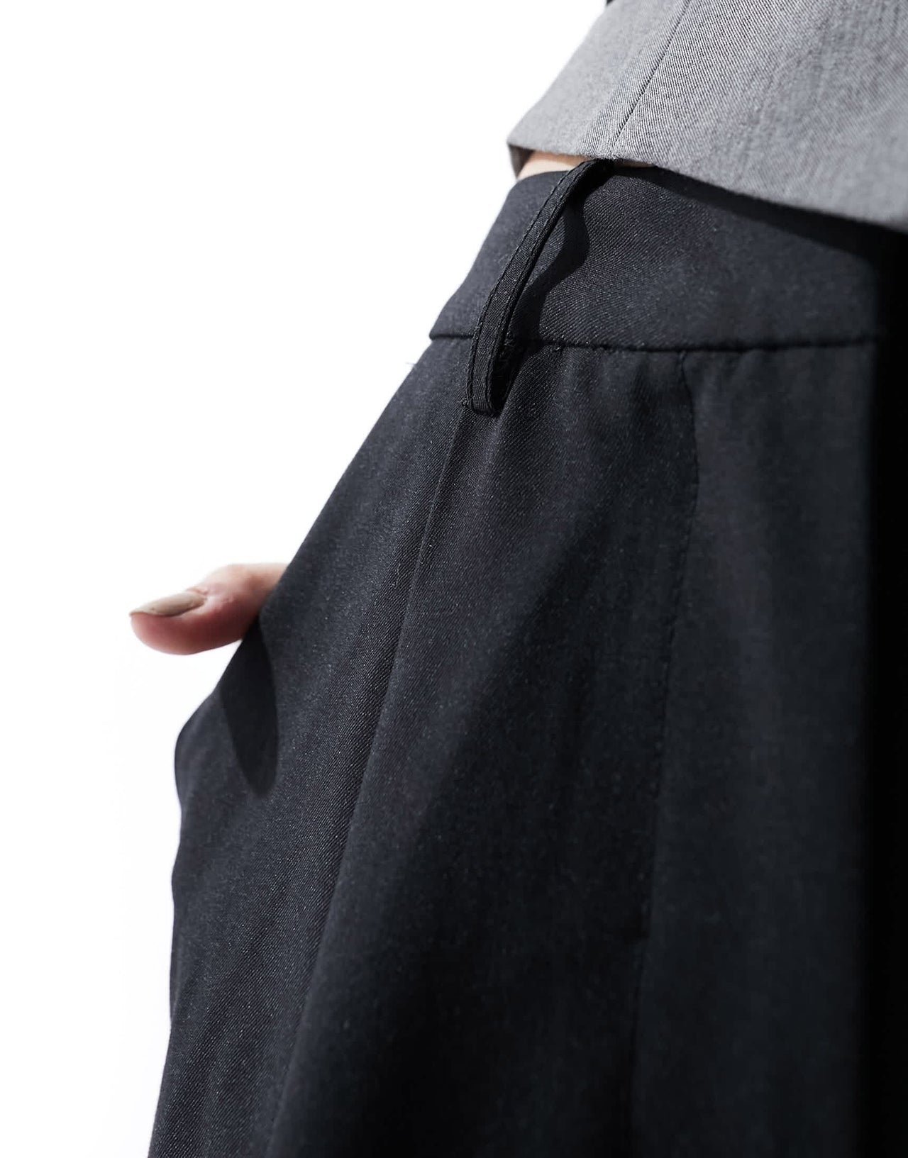 JJXX wide leg tailored trouser in black