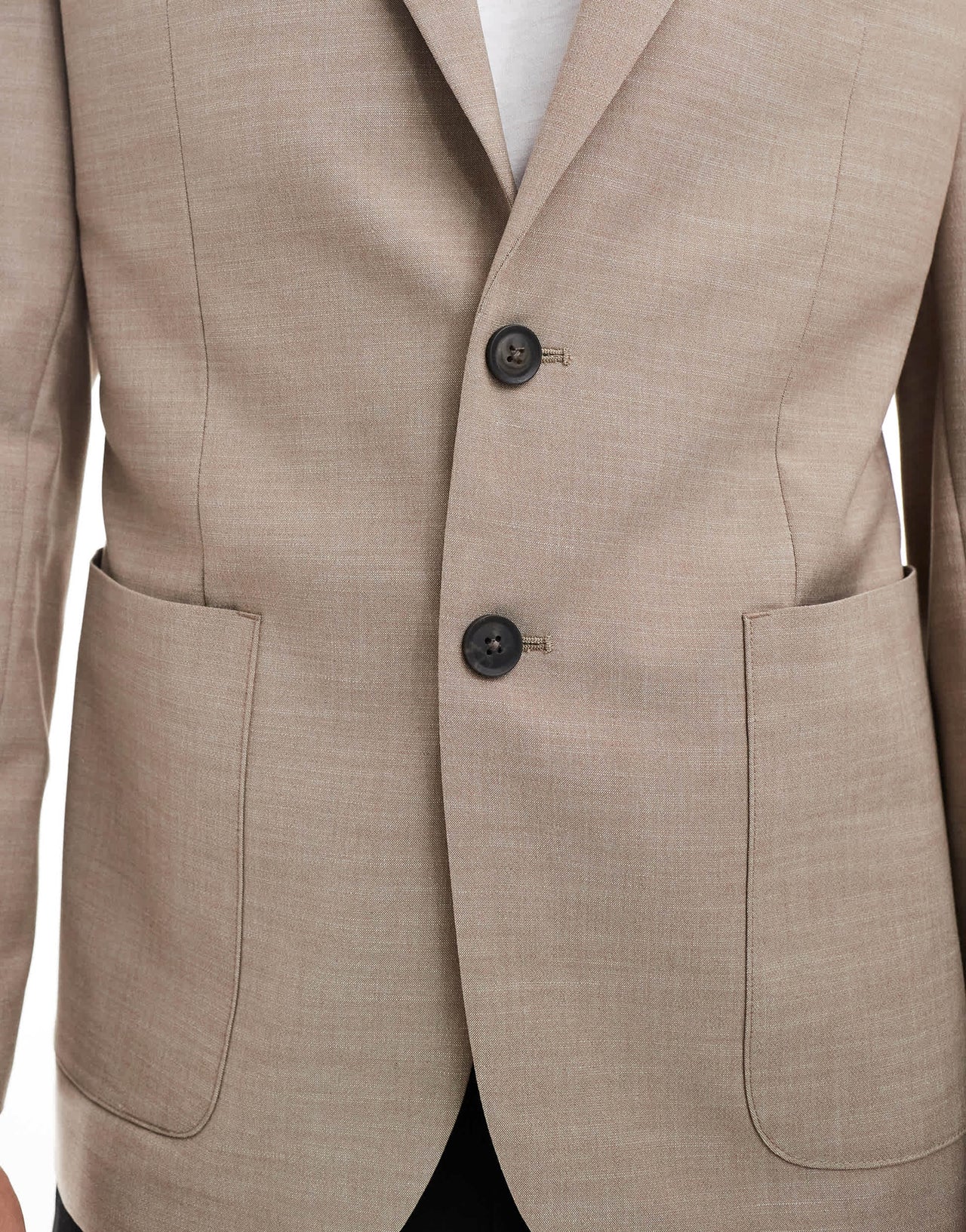 Ben Sherman patch pocket suit jacket in beige