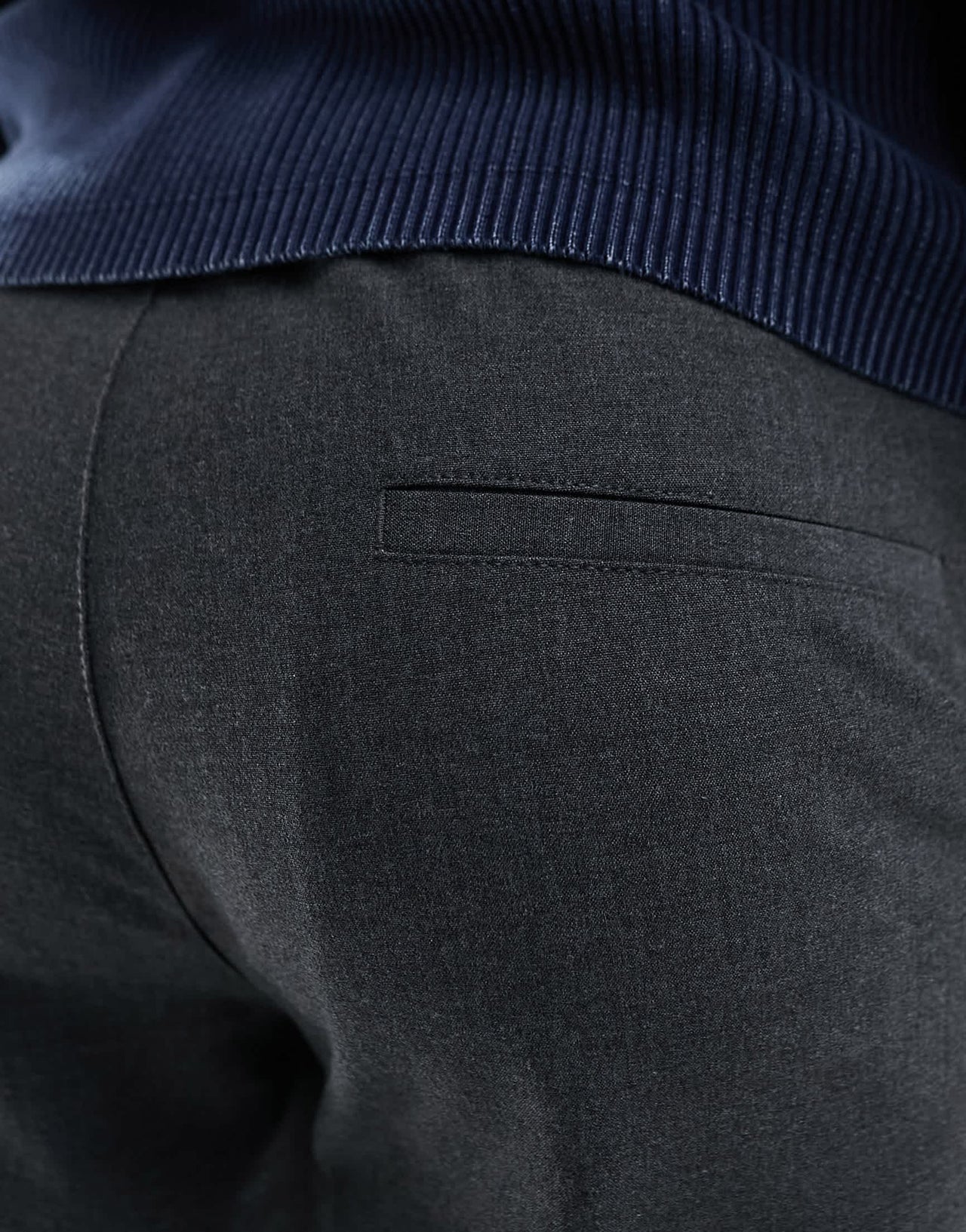 Bershka wide leg tailored trouser in charcoal exclusive to asos