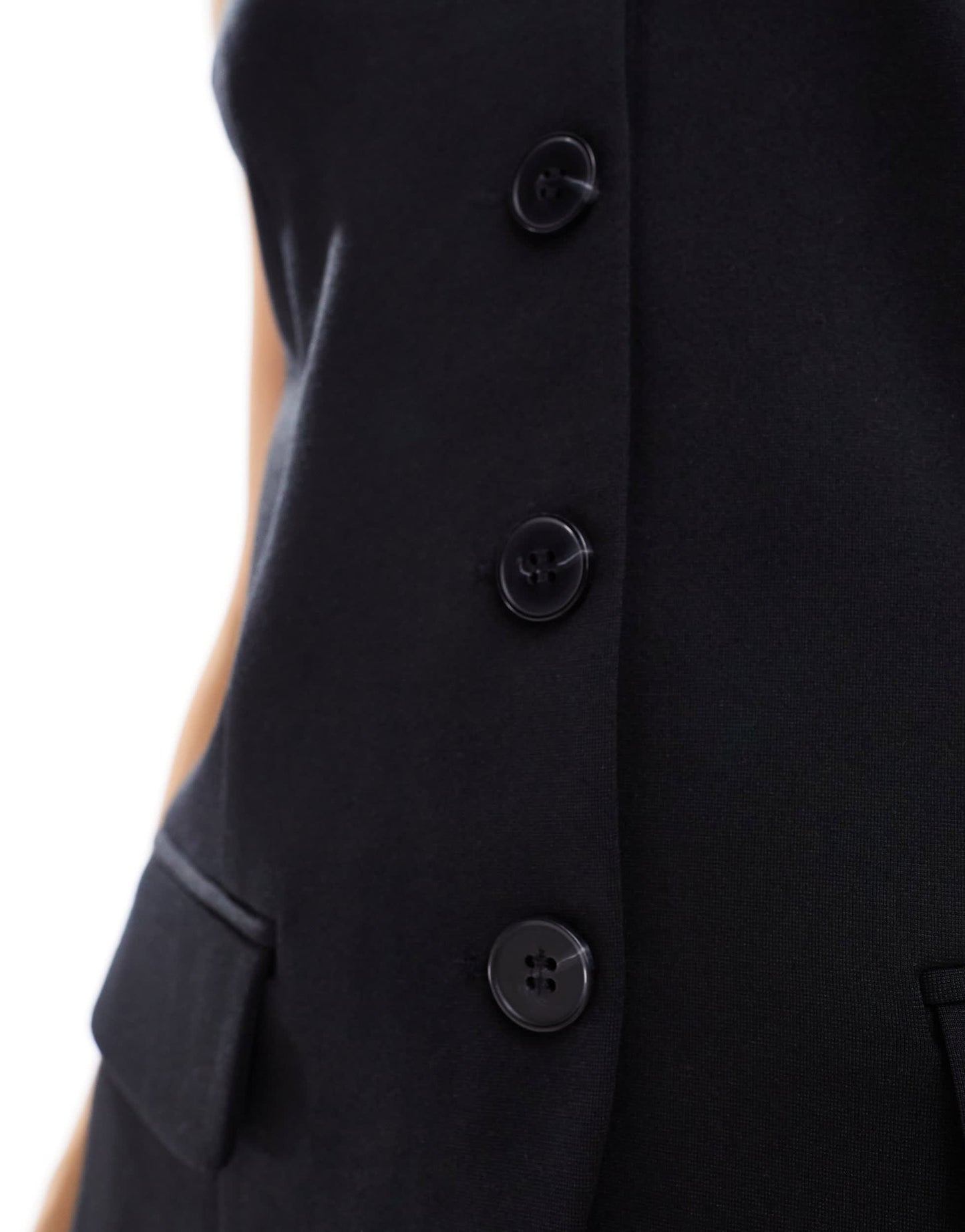 ASOS DESIGN ponte bandeau top in black