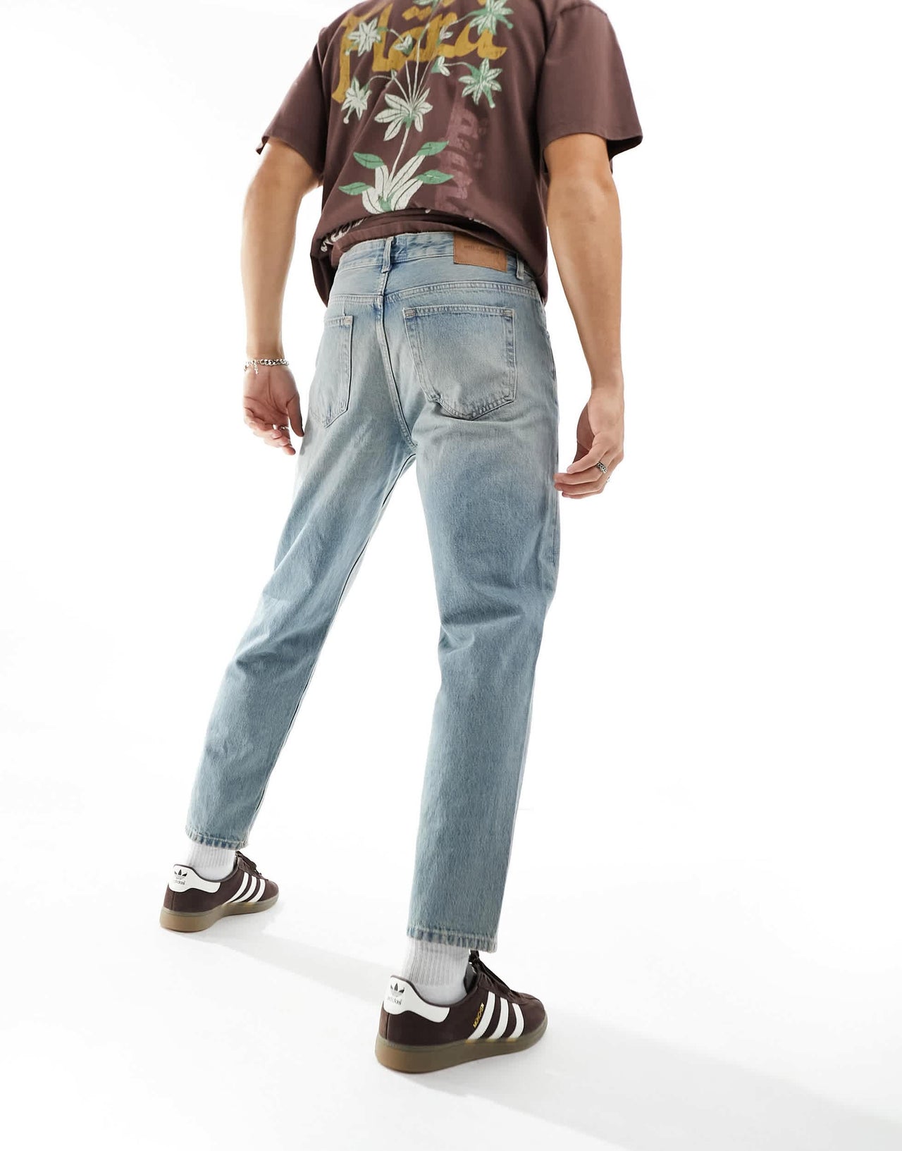 Pull&Bear standard fit jeans in washed blue