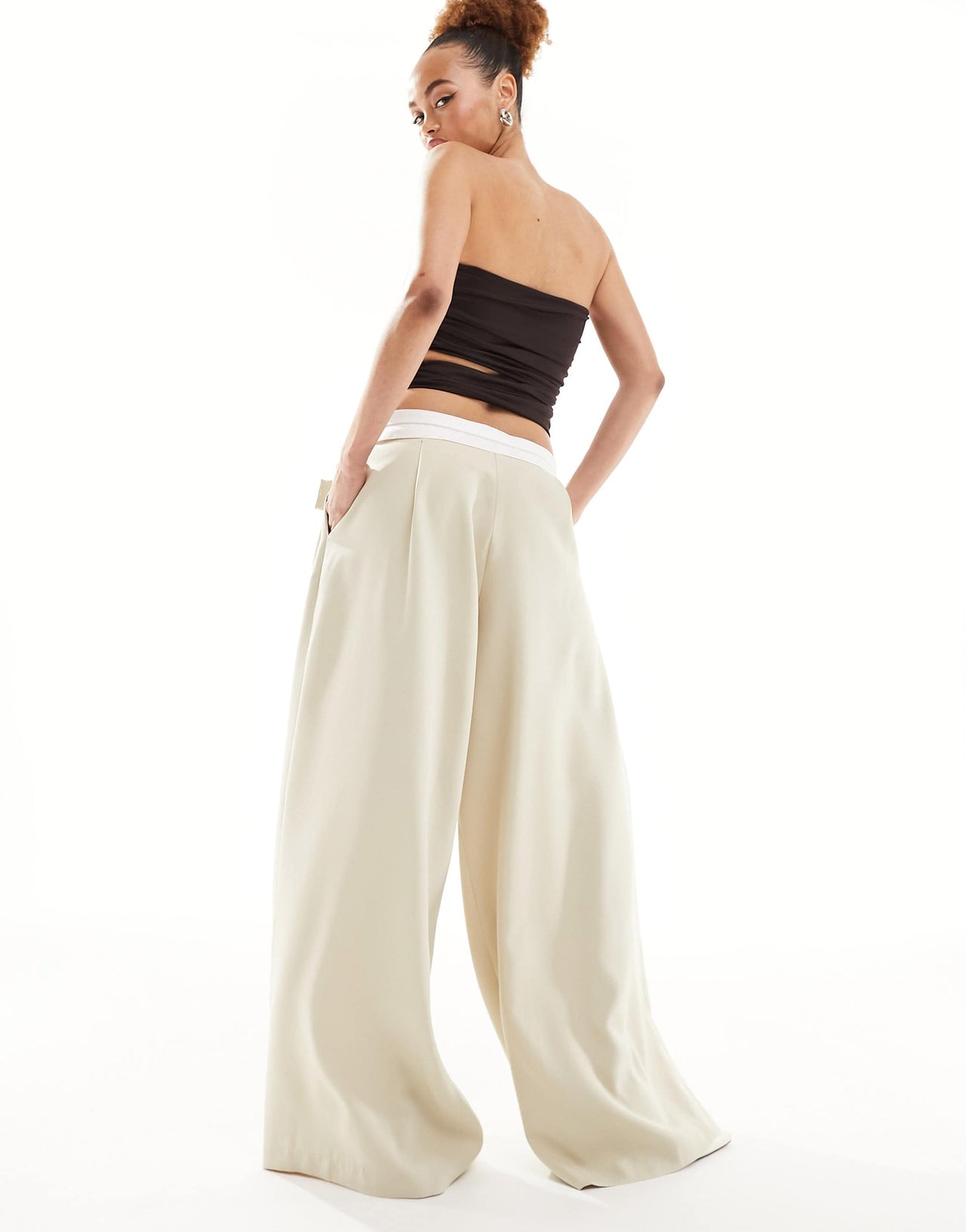 Lioness bandeau cut out top in brown