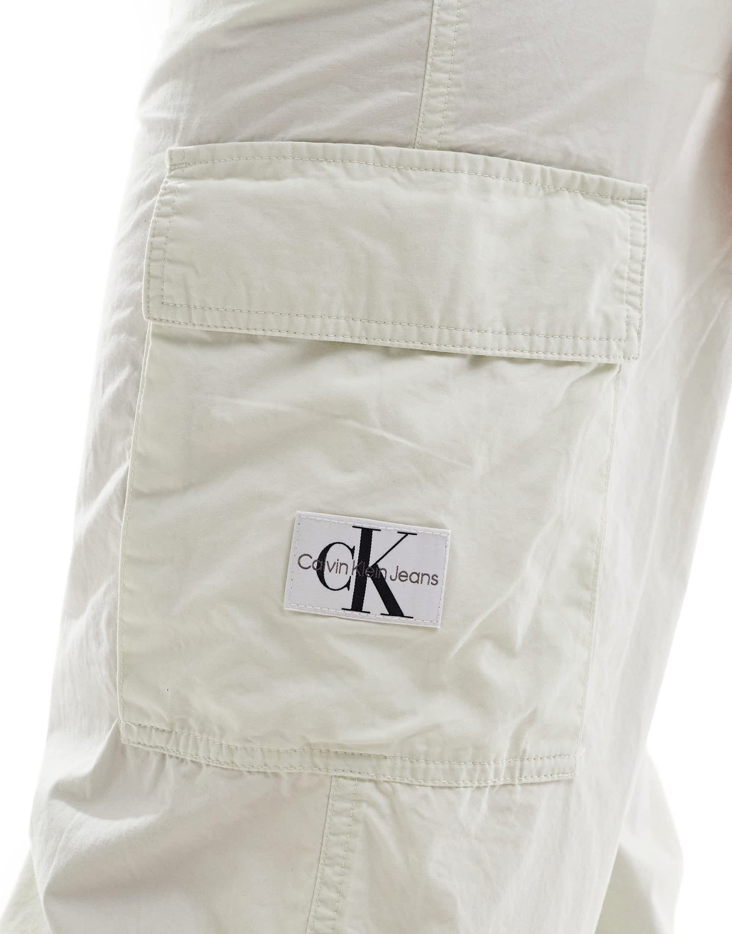 Calvin Klein Jeans cargo trouser in white
