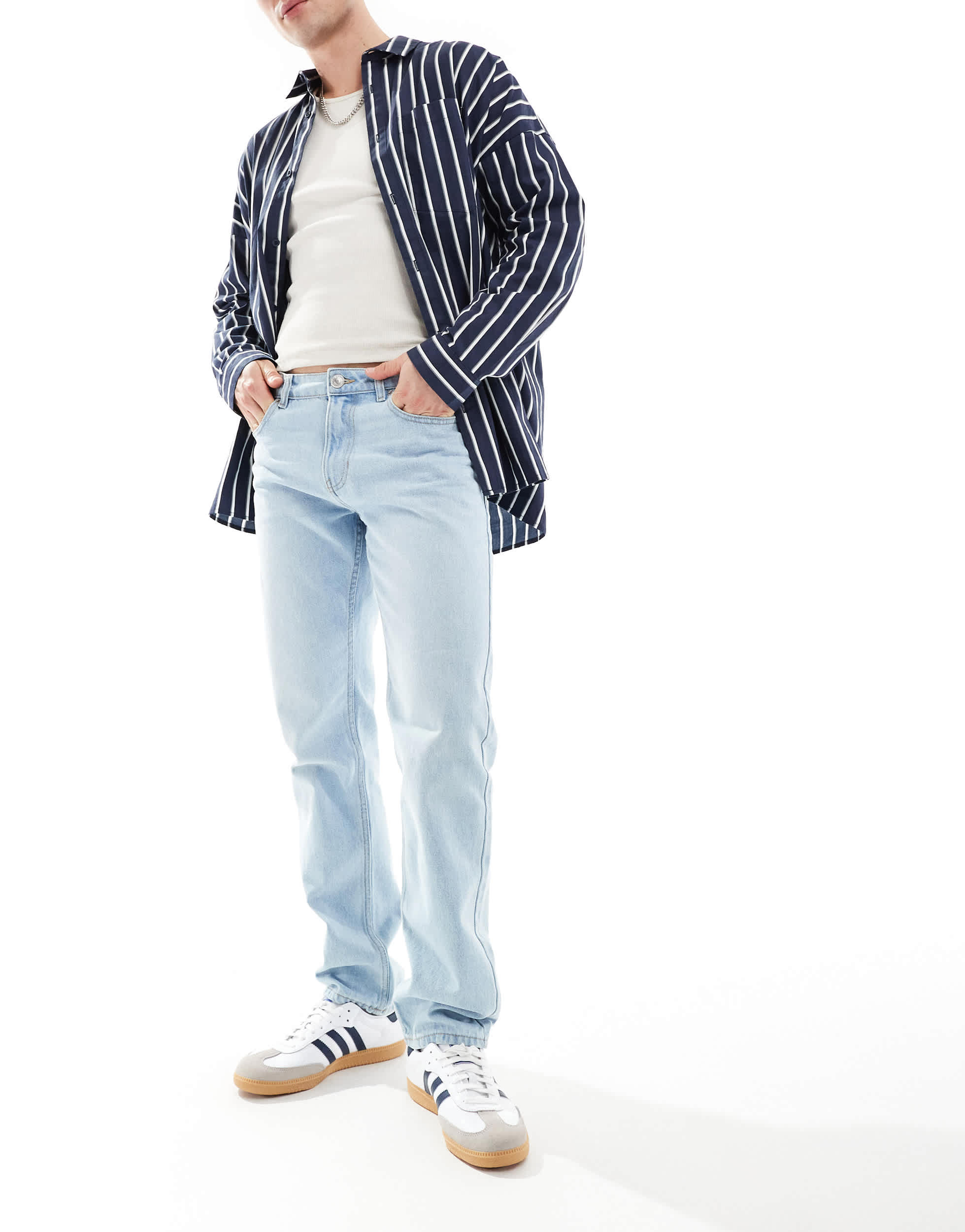 New Look straight leg jeans in light blue