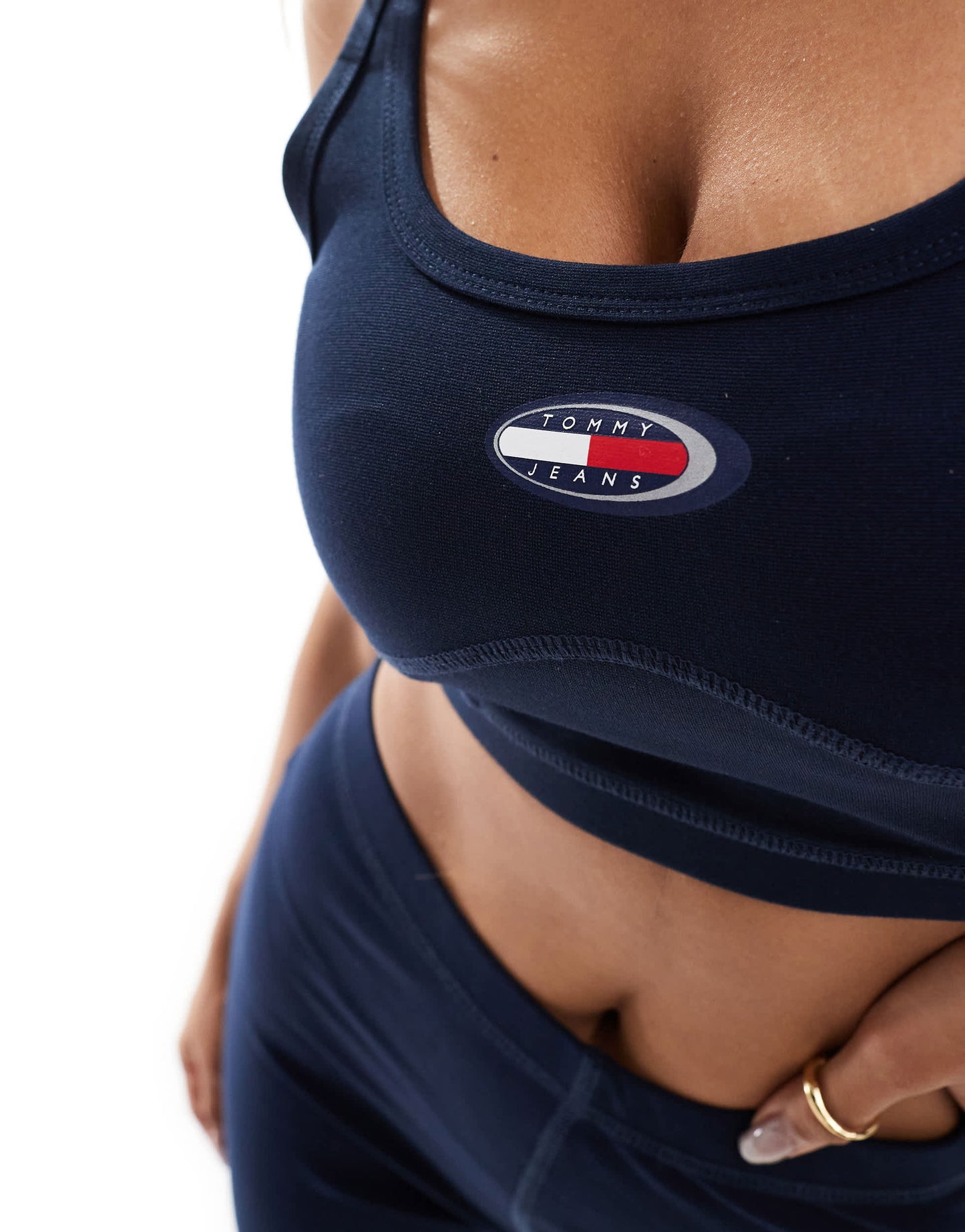 Tommy Jeans co-ord archive bralette in navy