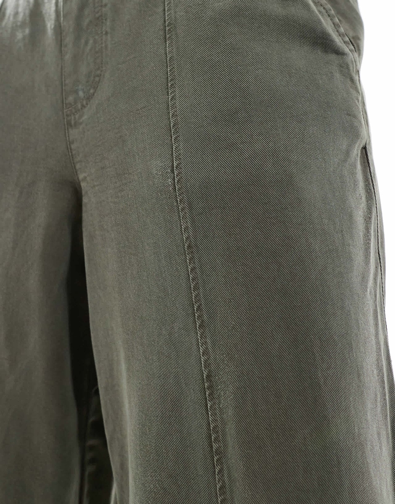 River Island wide leg trouser in dark khaki
