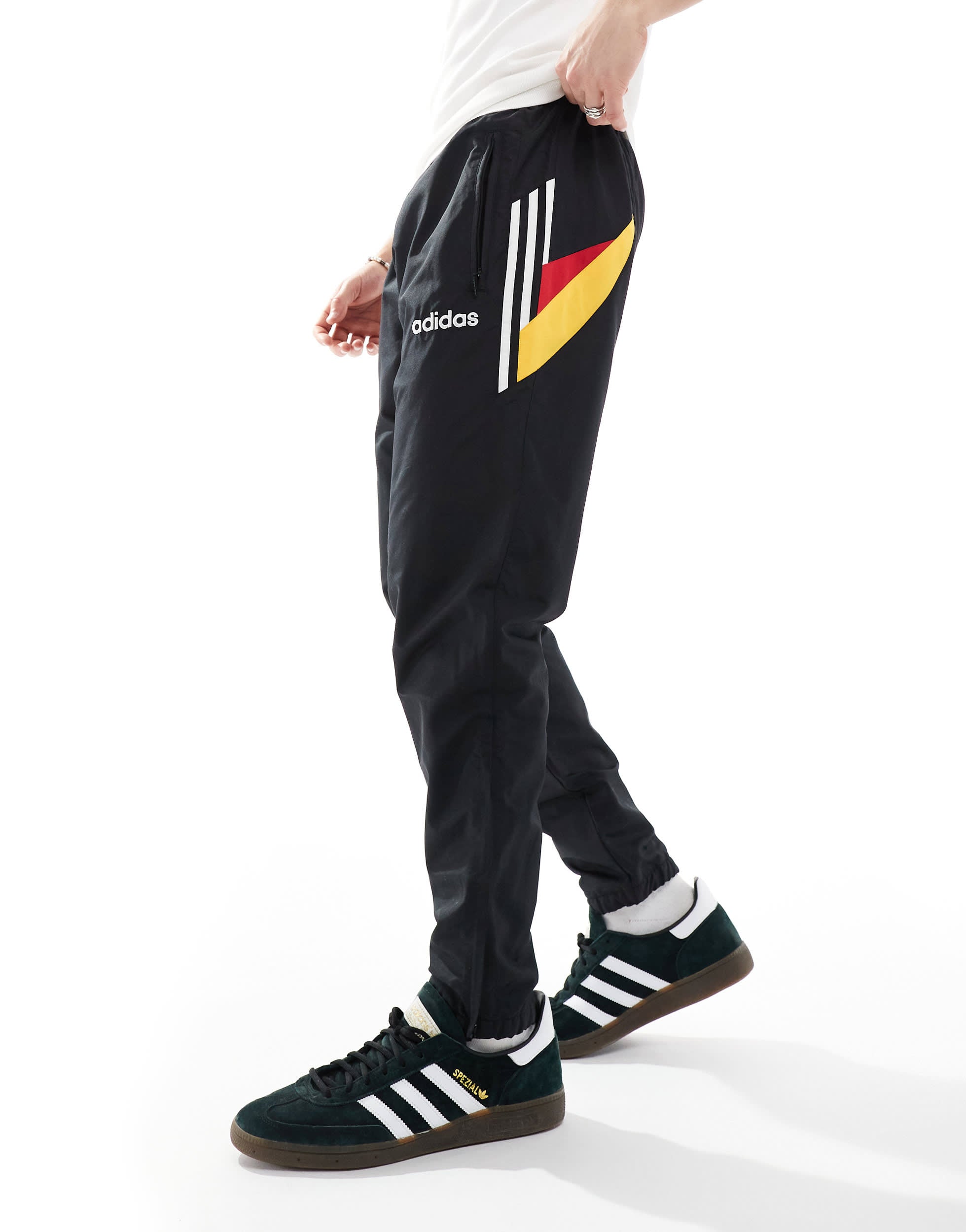 adidas Originals Germany 1996 joggers in black/white