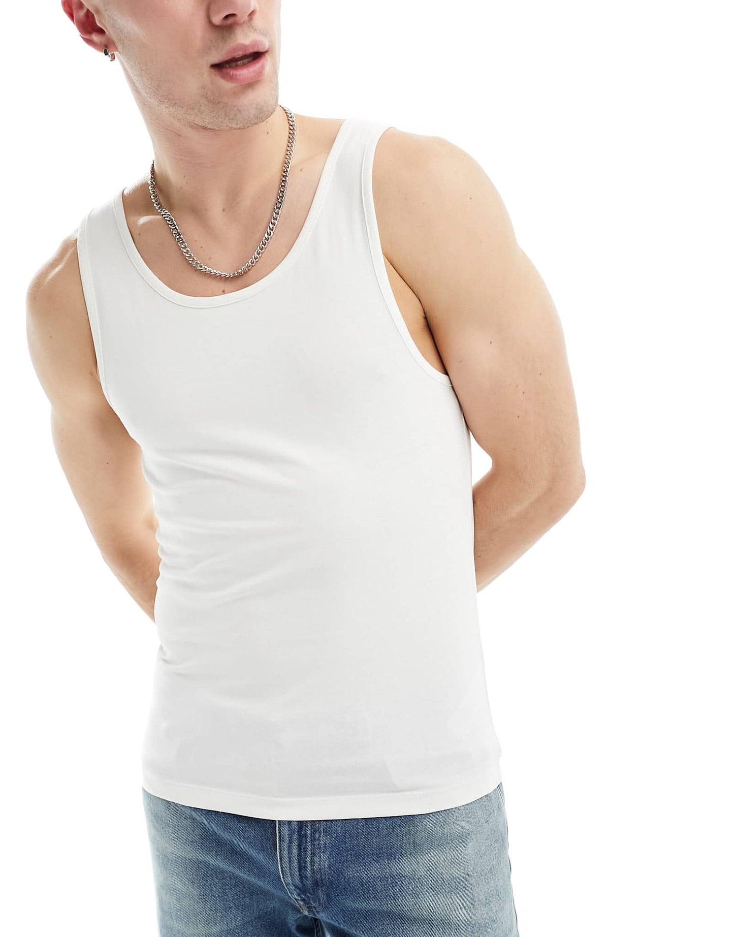 ASOS DESIGN 3 pack muscle fit vests in multiple colours