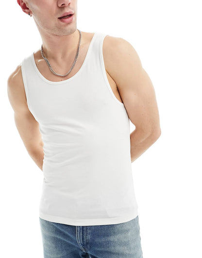 ASOS DESIGN 3 pack muscle fit vests in multiple colours