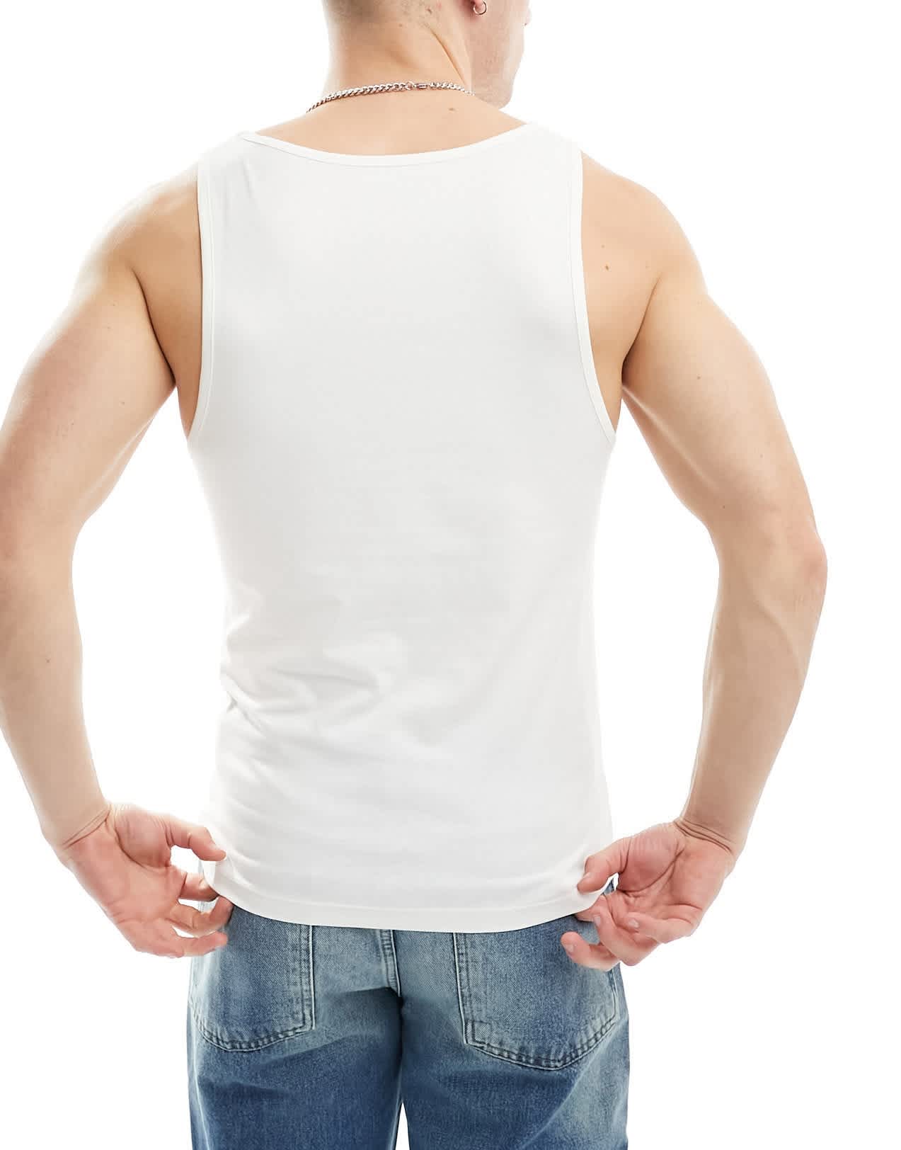 ASOS DESIGN 3 pack muscle fit vests in multiple colours