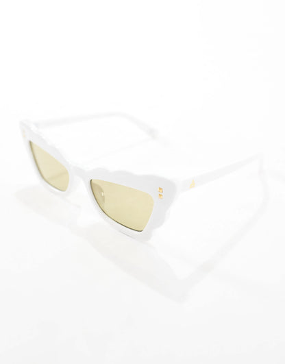 AIRE gamma ray scallop sunglasses in white