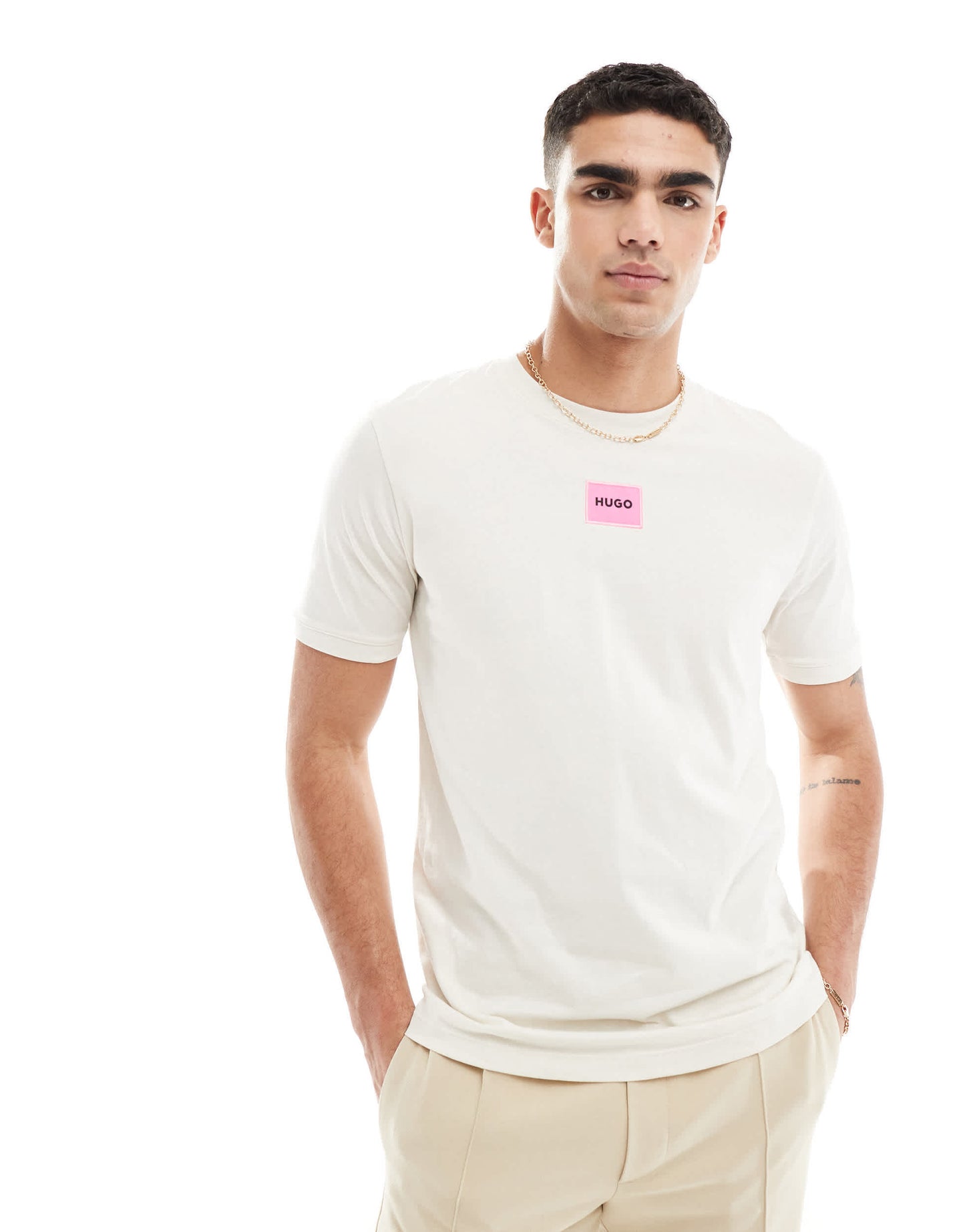 HUGO RED Diragolino t-shirt in white