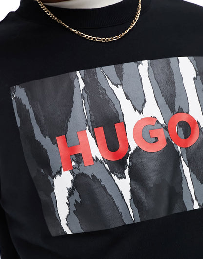 HUGO RED Duragol logo sweatshirt in black