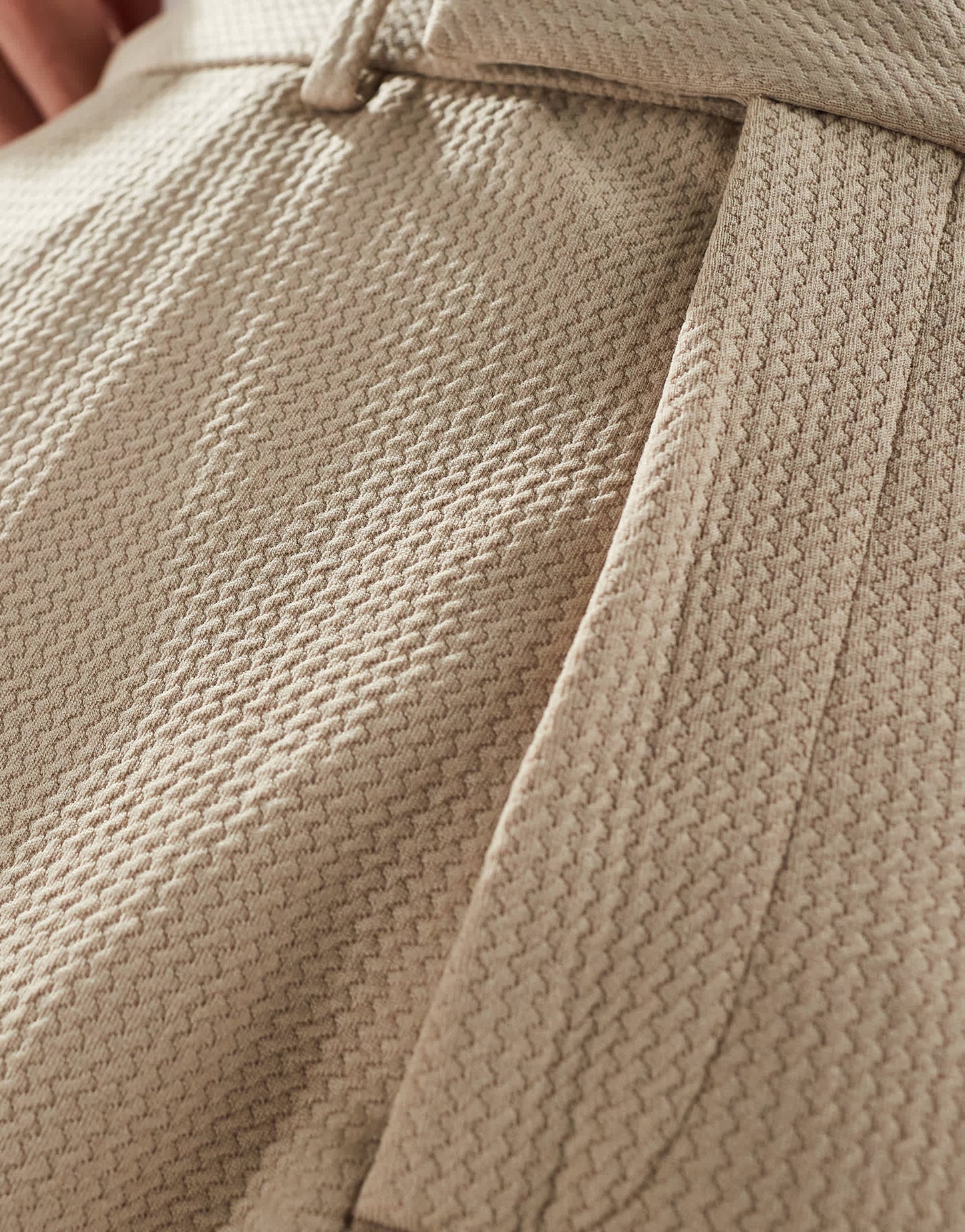 ASOS DESIGN smart wide leg trousers in camel texture