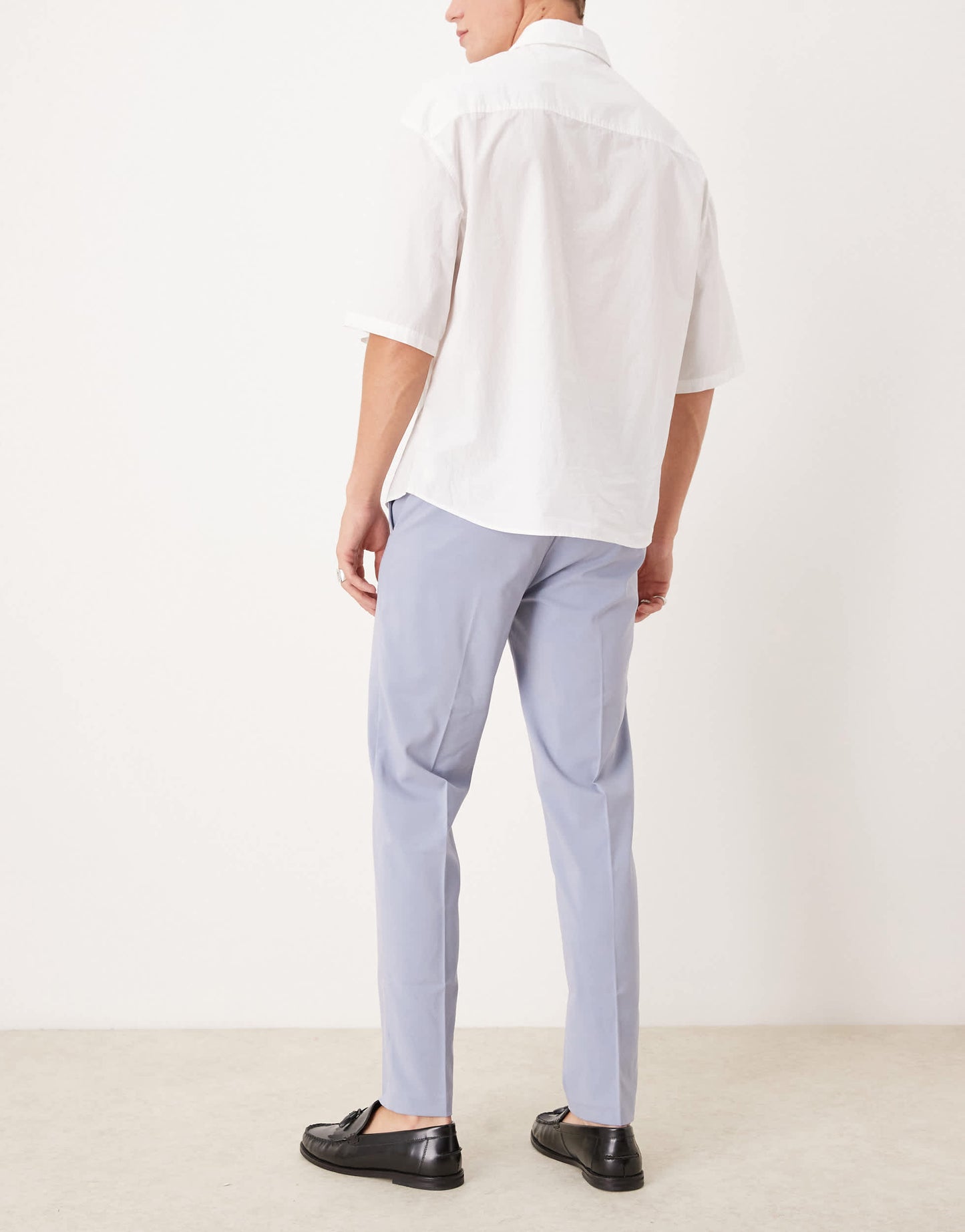 ASOS DESIGN slim fit smart wedding trousers in dusty blue