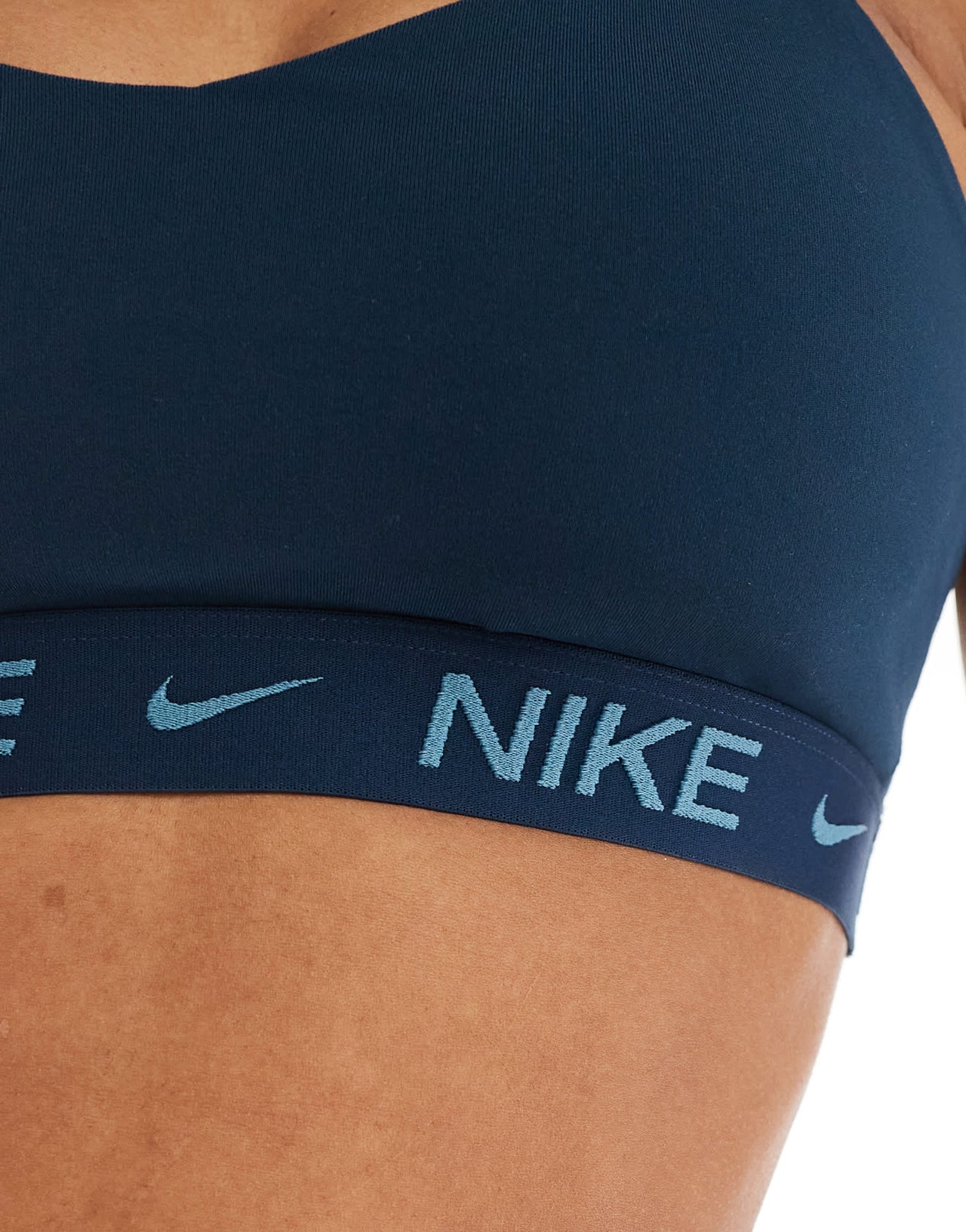 Nike Training Dri-Fit Indy light support sports bra in navy