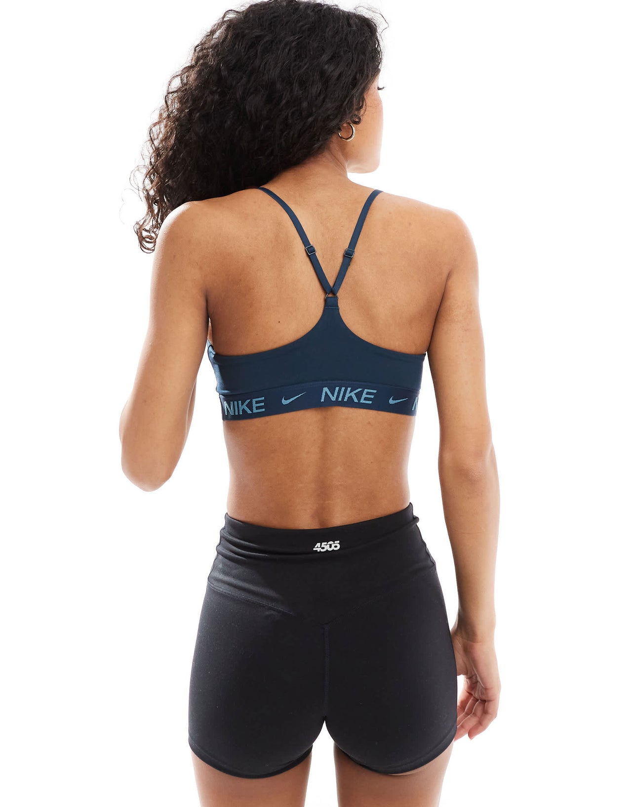 Nike Training Dri-Fit Indy light support sports bra in navy