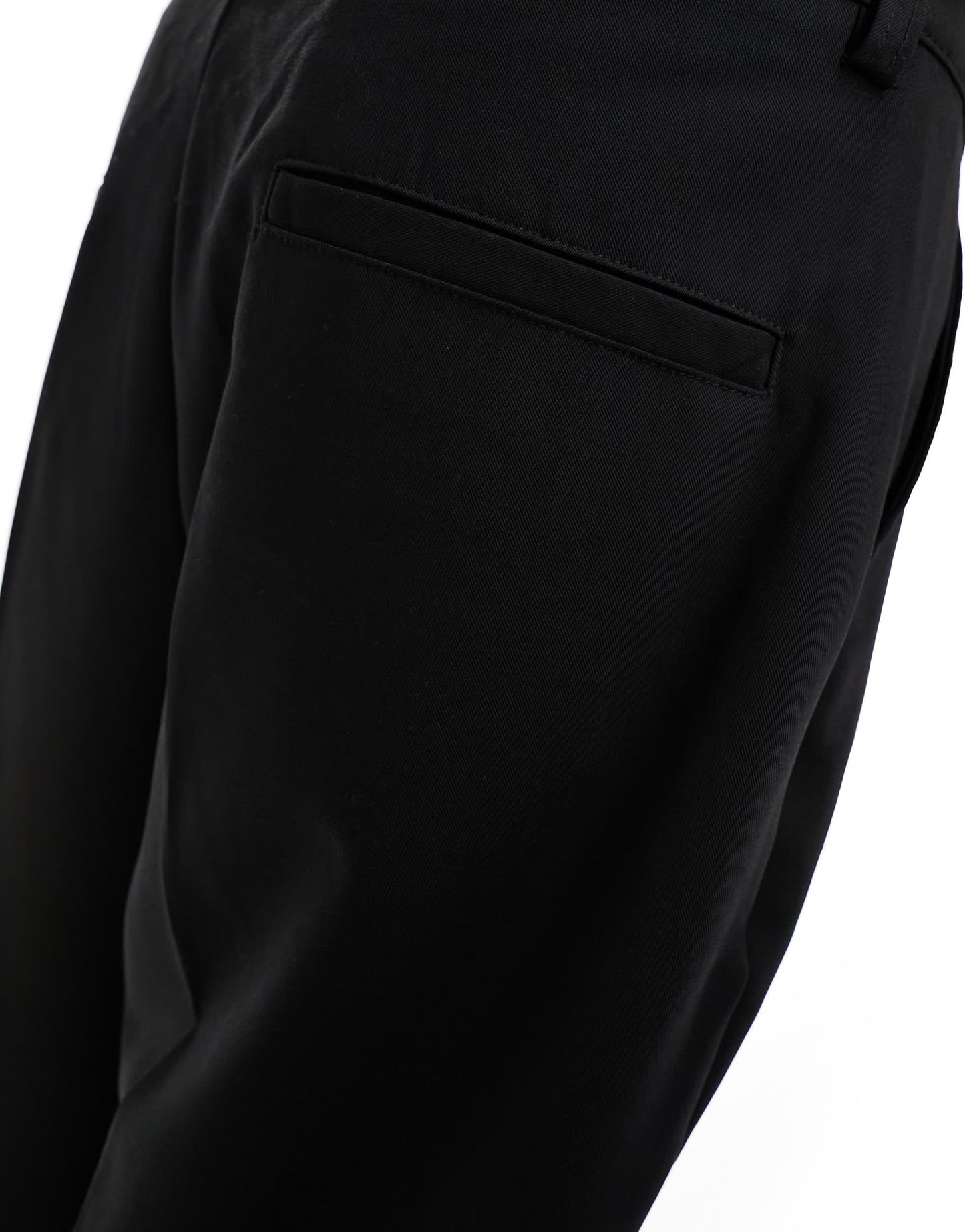 Bershka baggy tailored trouser in black