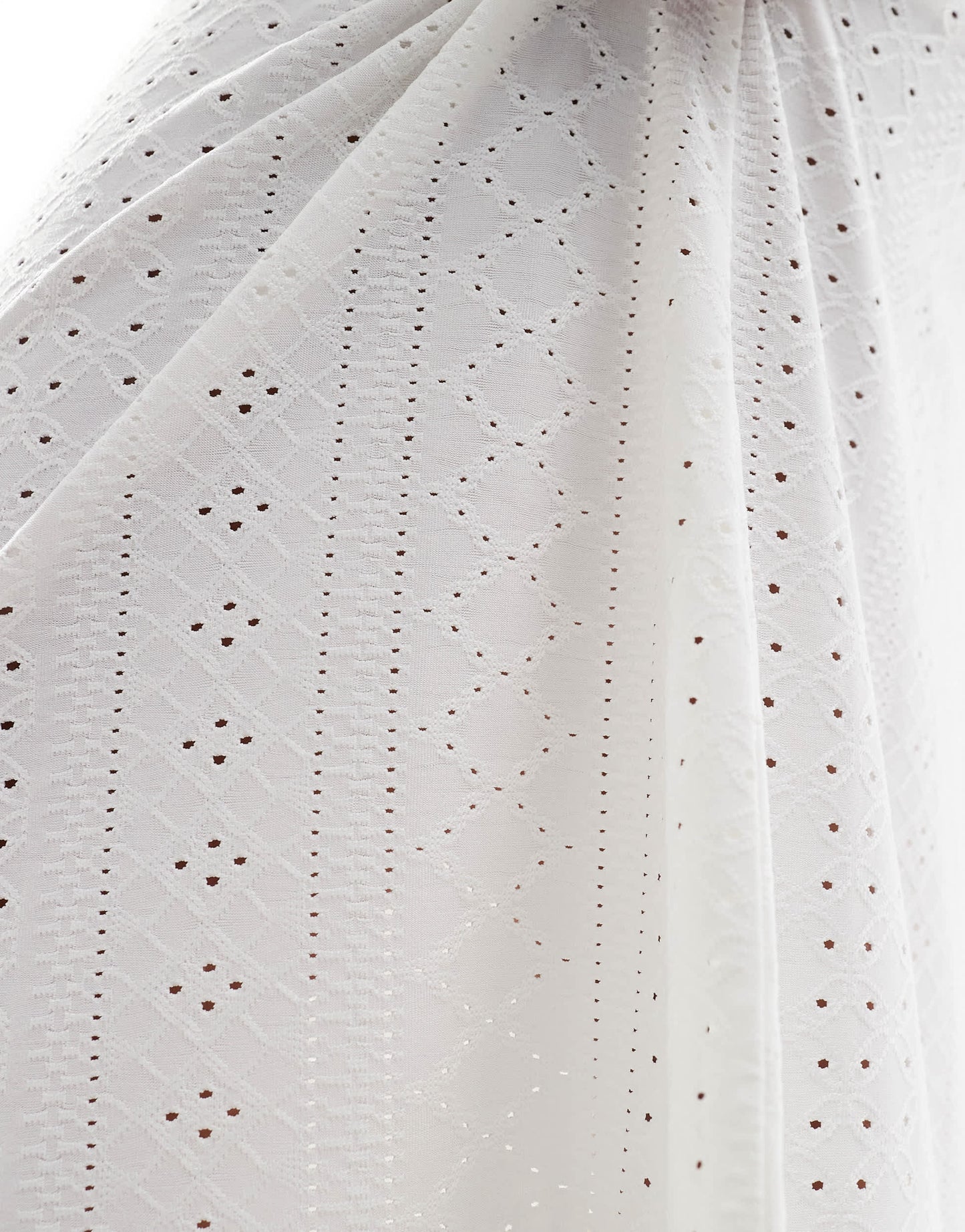 JDY tiered pointelle maxi skirt in off white