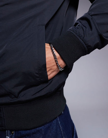 ASOS DESIGN lightweight bomber jacket in black