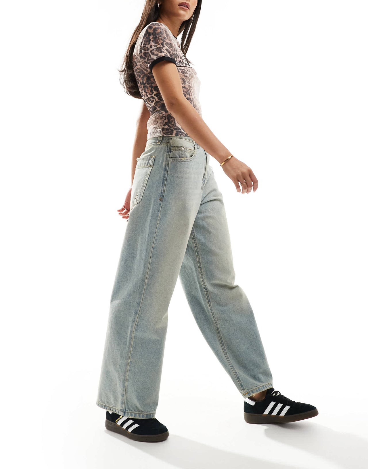 DTT baggy fit boyfriend jeans in light blue wash