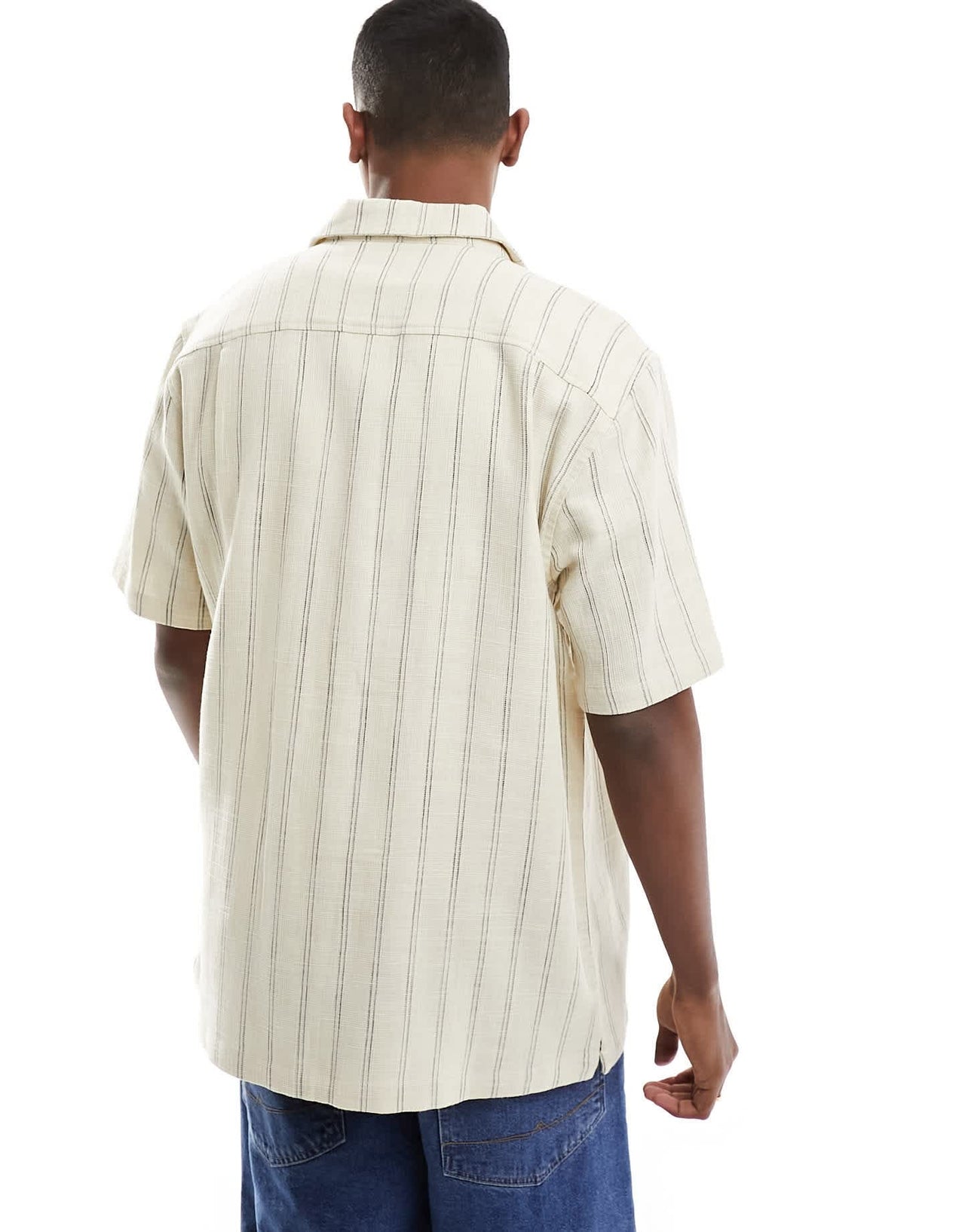 PacSun short sleeve striped shirt in camel