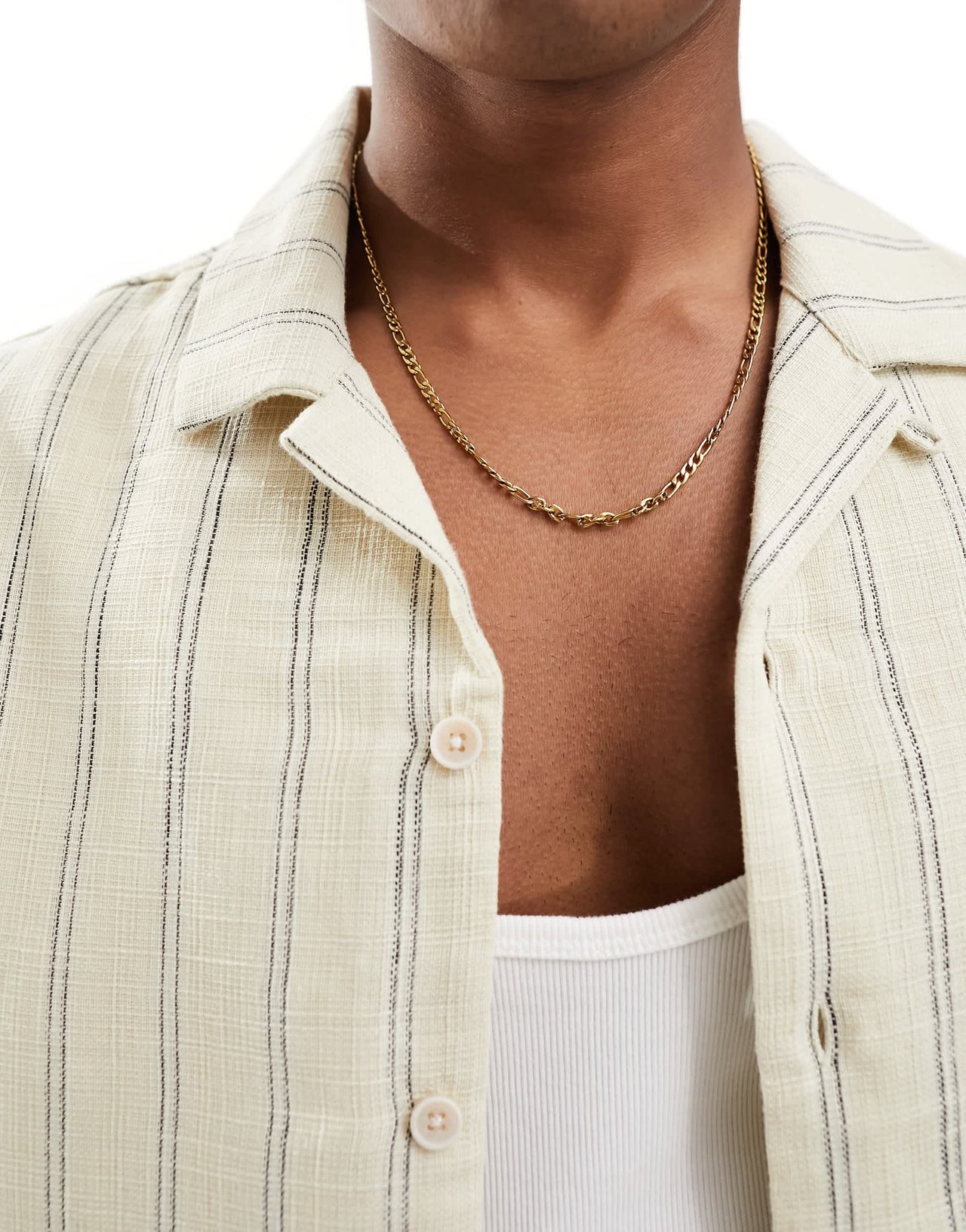 PacSun short sleeve striped shirt in camel