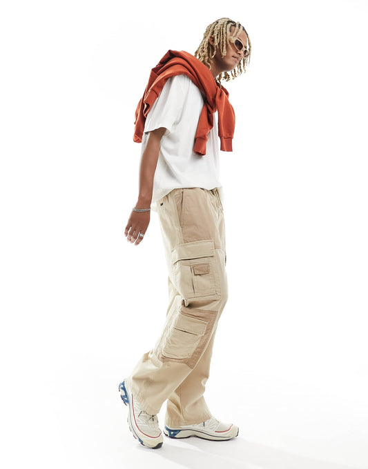 PacSun multipocket cargo trousers in beige