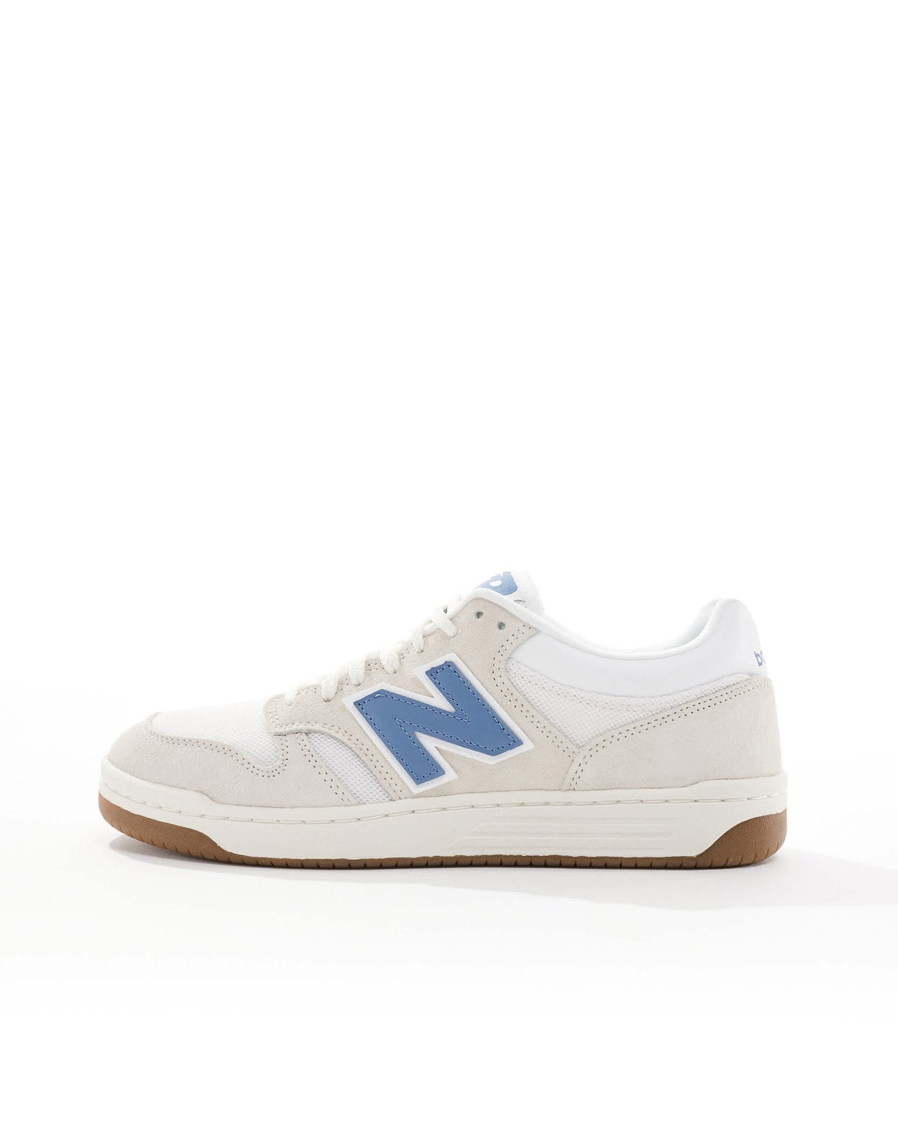 New Balance 480 trainers in white and blue