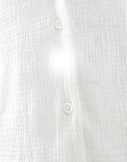 Kaiia exclusive cotton rich textured button down sleeveless top co-ord in white