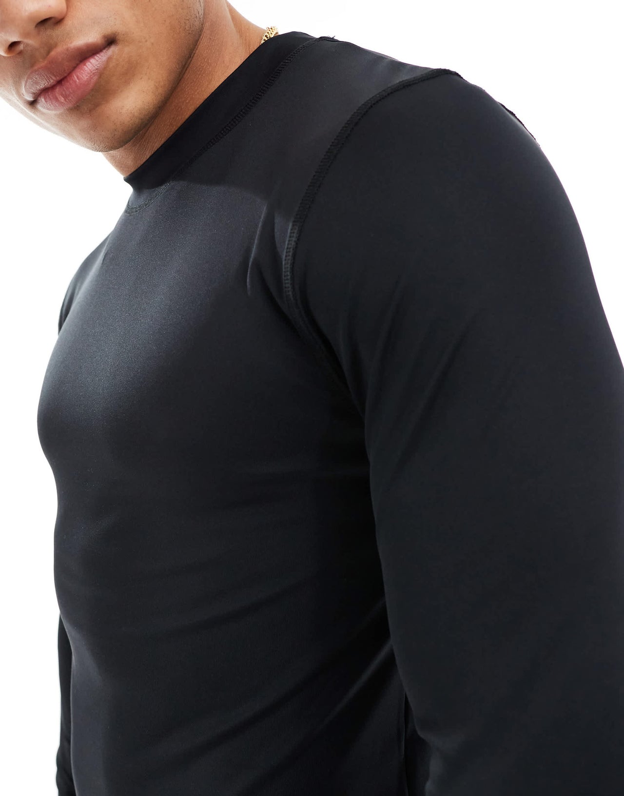 ASOS DESIGN swim top in black